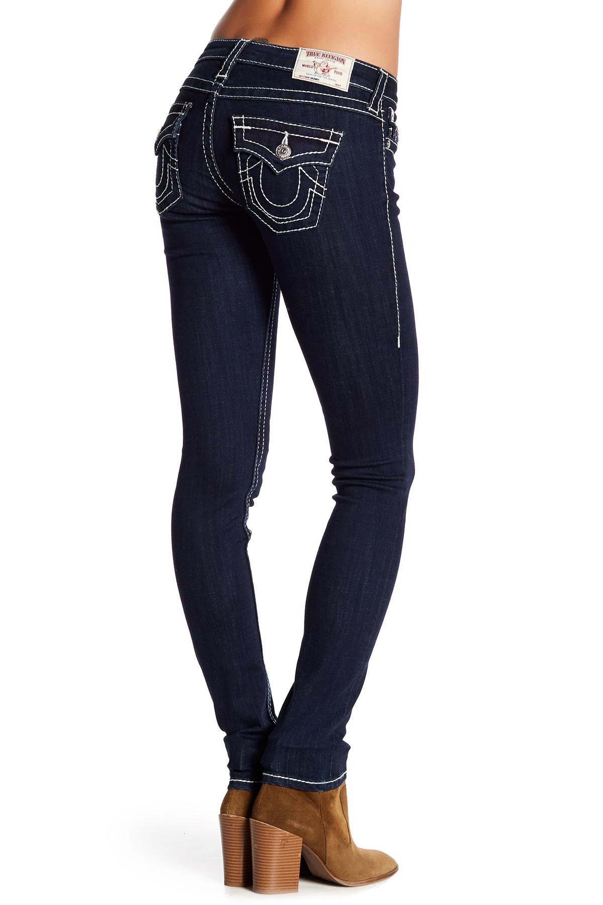 True Religion Flaps Naturaline Big T Skinny Jeans in Blue | Lyst