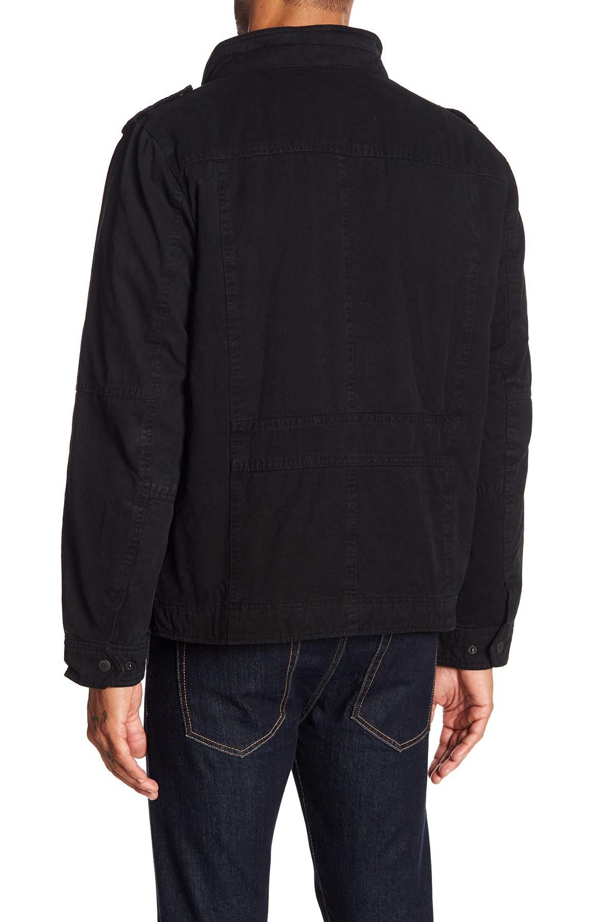 levi's faux shearling lined hooded military jacket