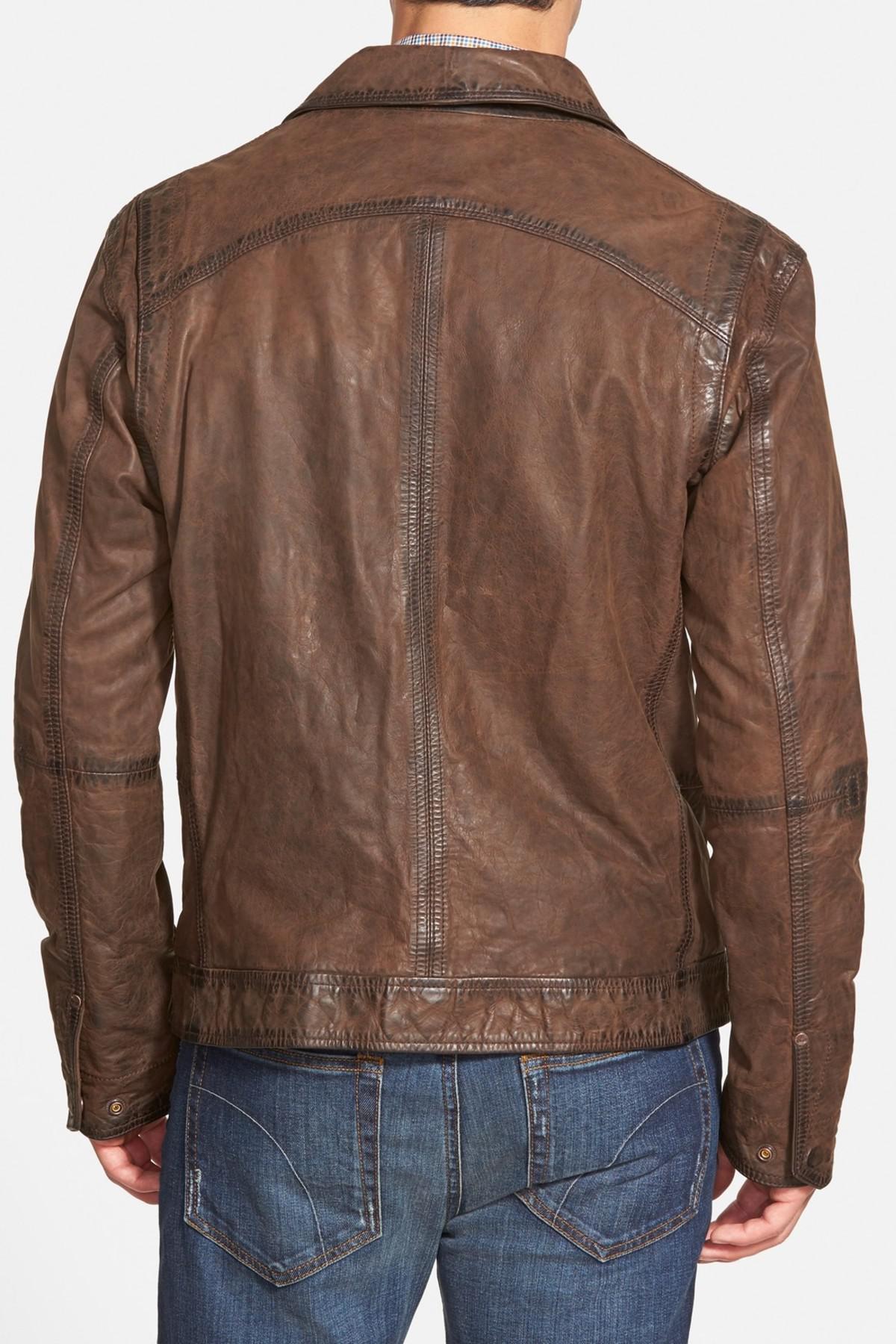 Timberland 'tenon' Leather Jacket in Cocoa (Brown) for Men - Lyst