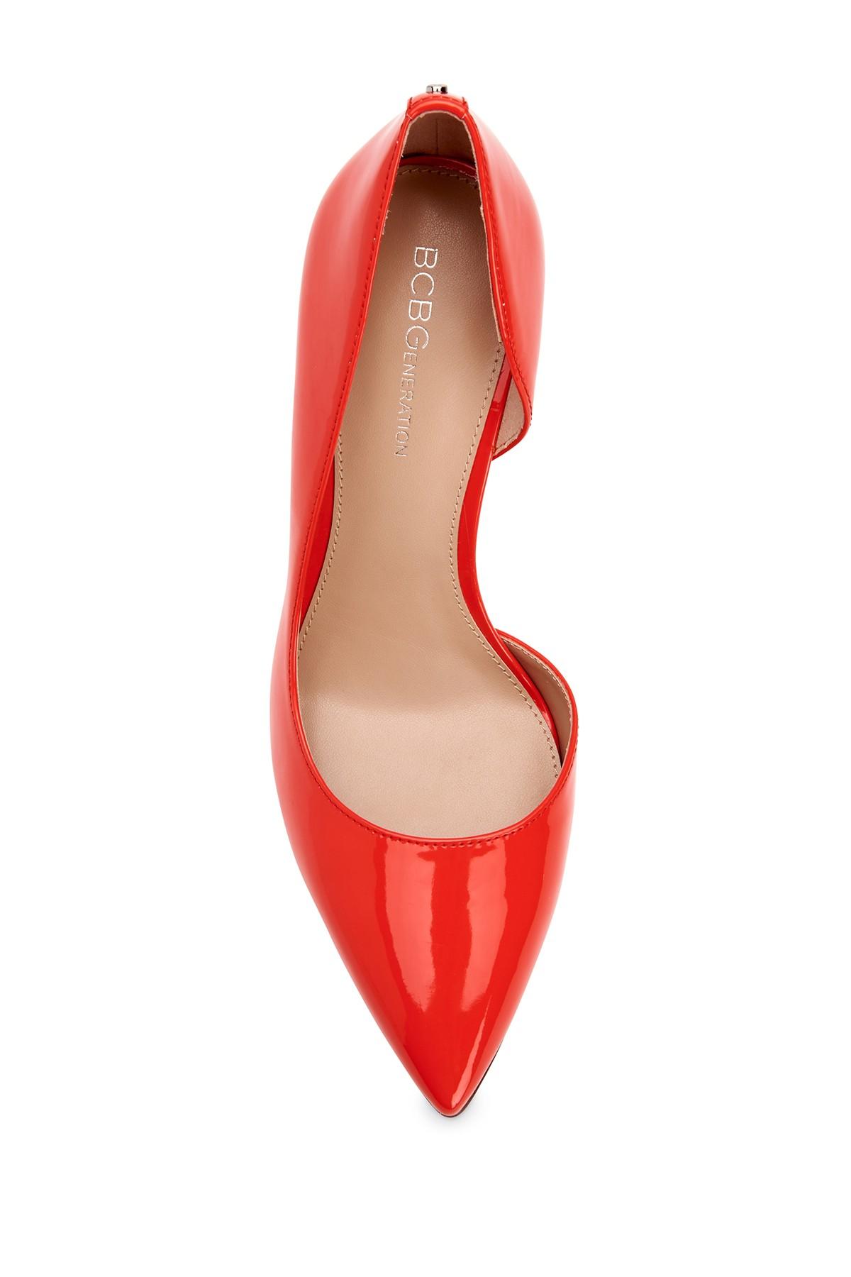 bcbg red pumps