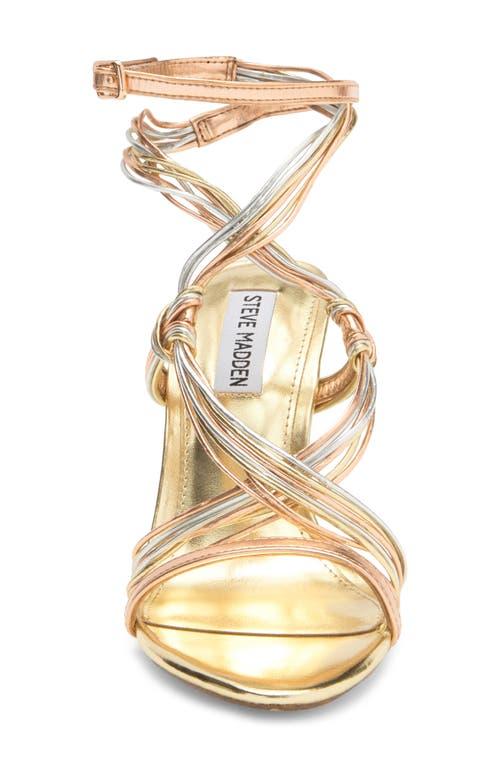 Steve Madden Lele Strappy Stiletto Sandal in Metallic | Lyst
