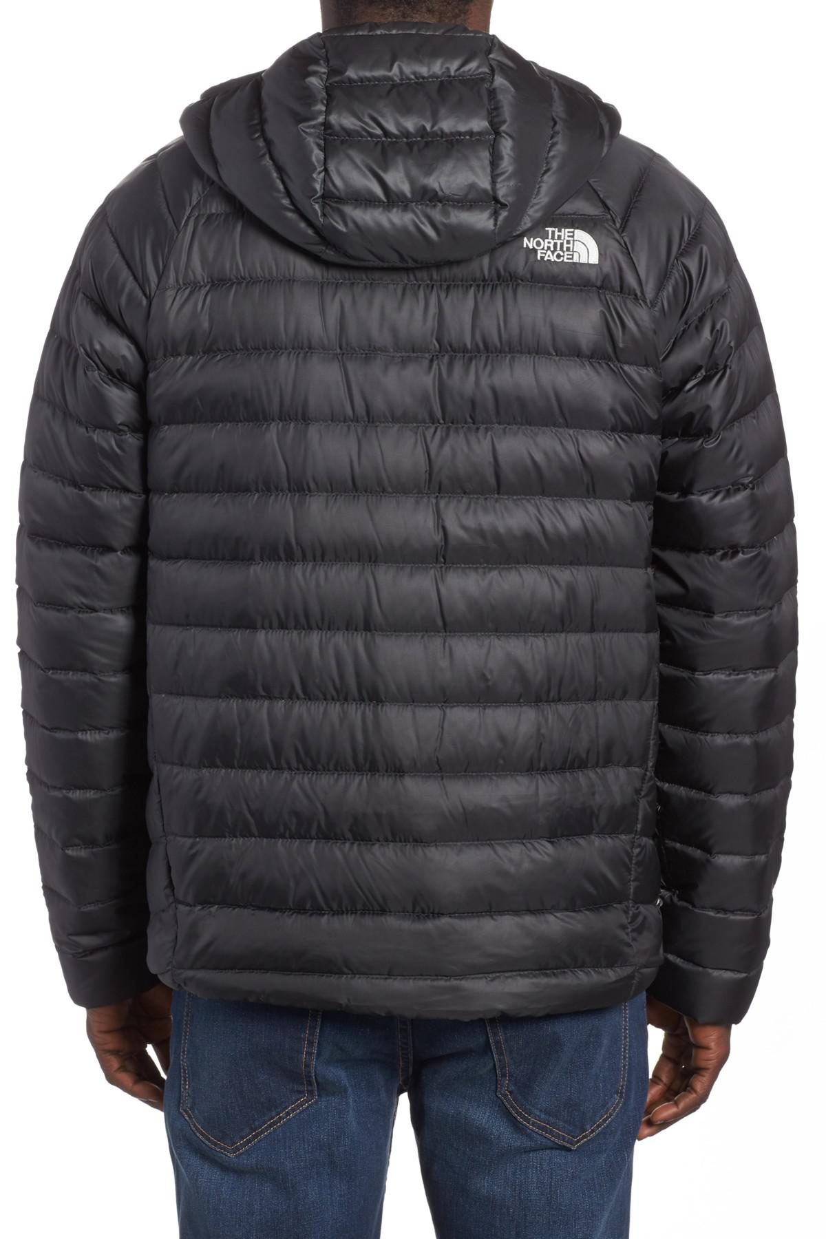 The North Face Trevail Water Repellent Packable 800-fill-power Down Hooded  Jacket, Black for Men | Lyst