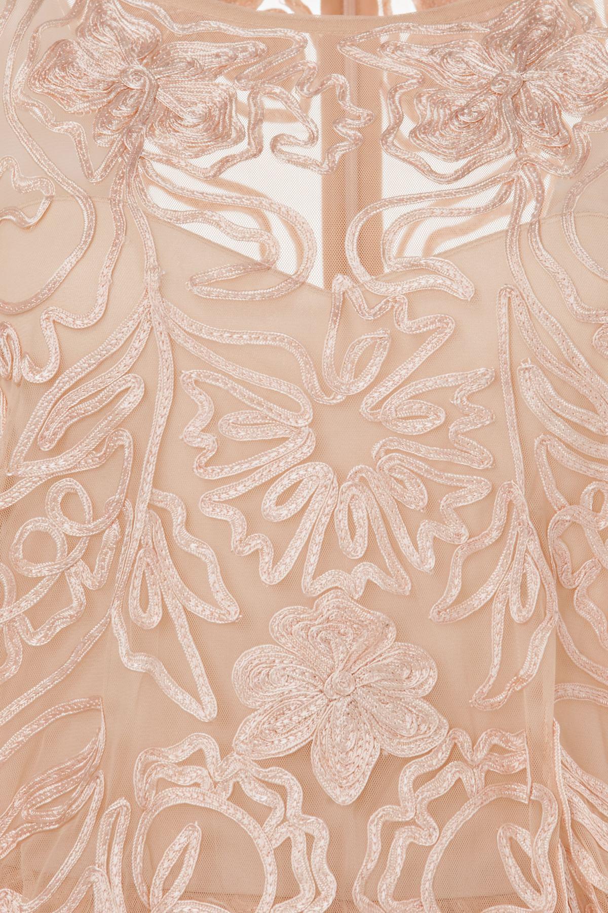 soutache embroidered blouson dress