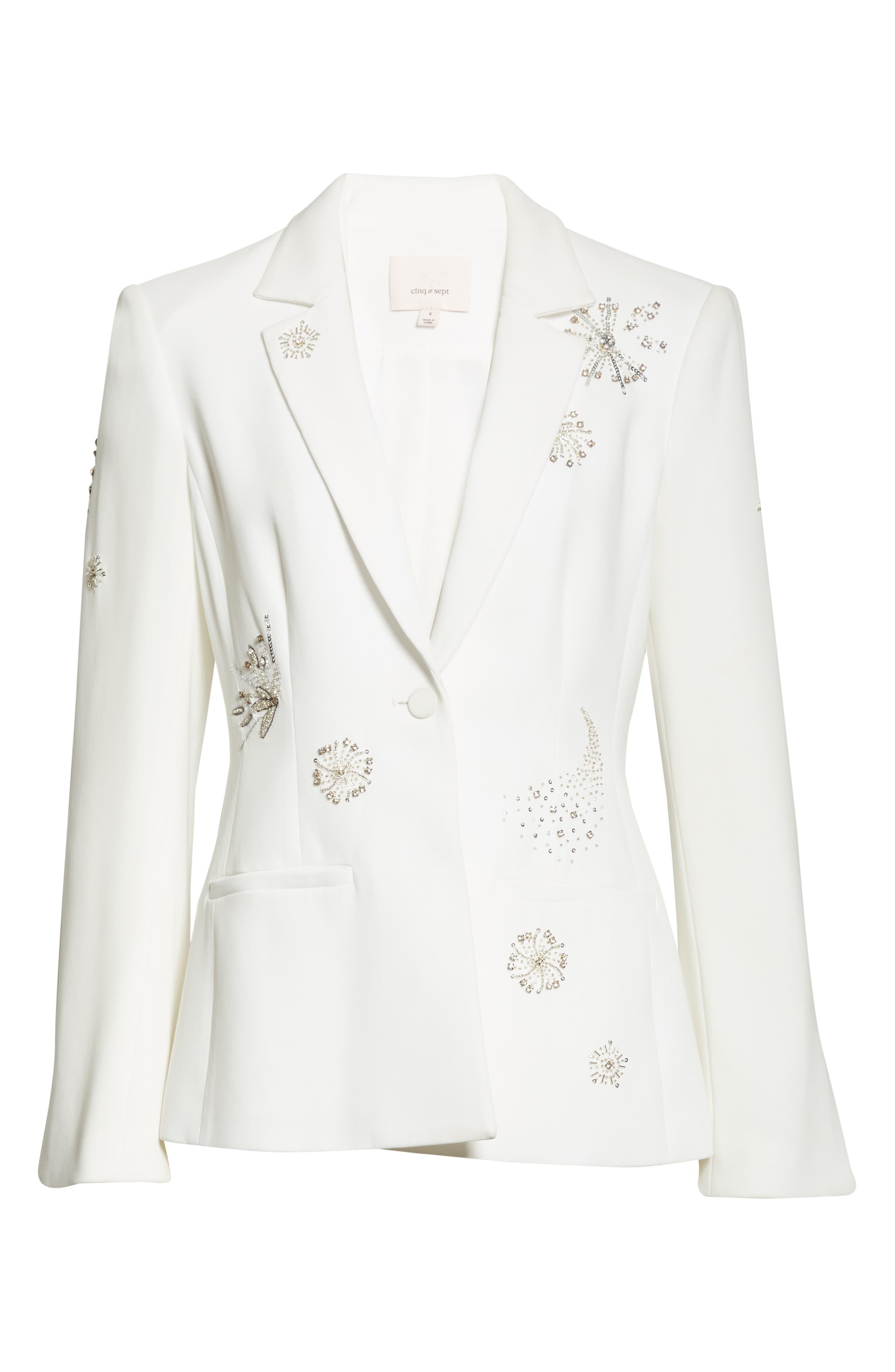 Cinq À Sept Synthetic Rumi Embellished Blazer in White - Lyst