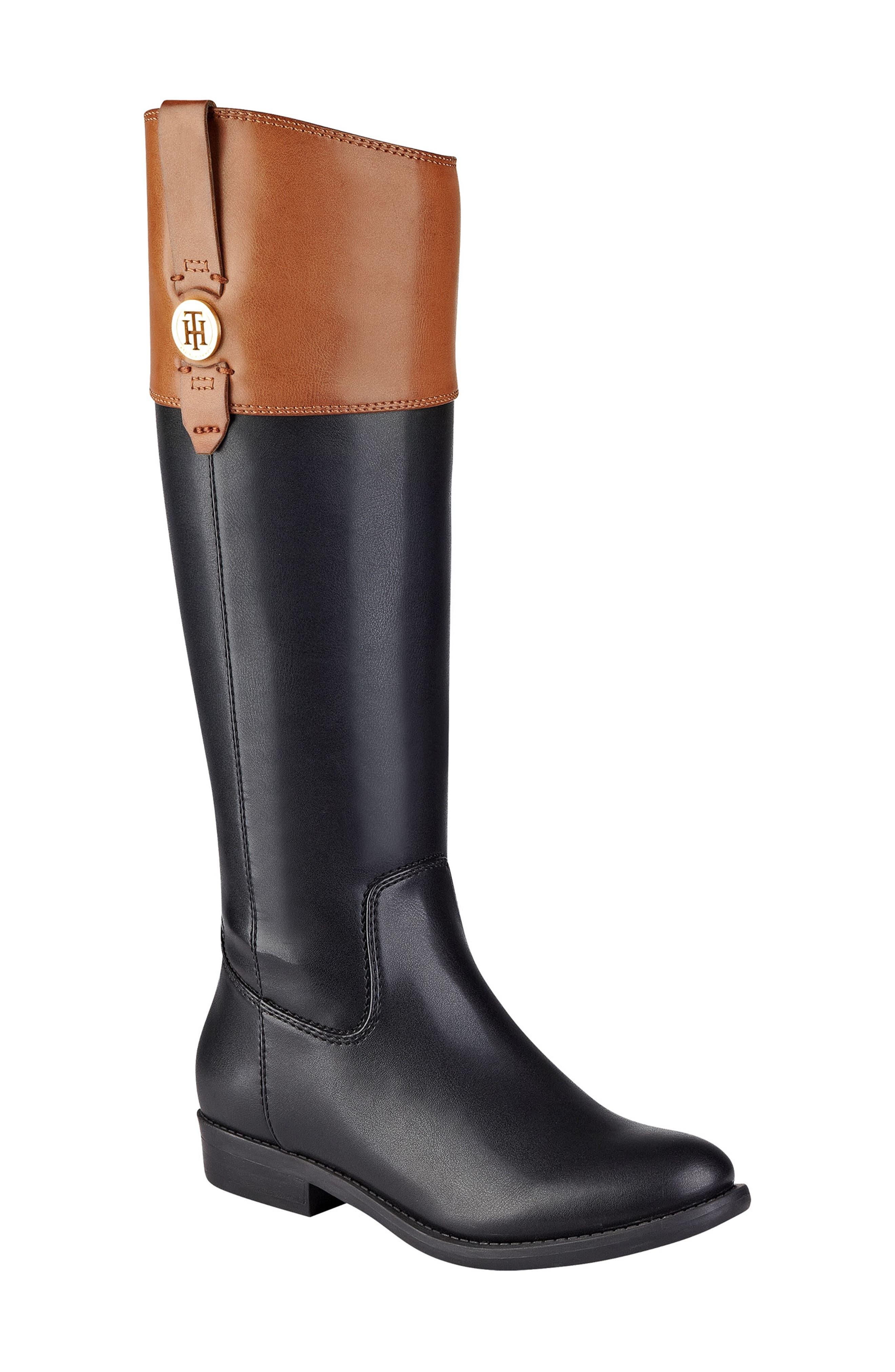 Tommy Hilfiger Olympic Stars Shano Tall Riding Boot In Black Multi 978