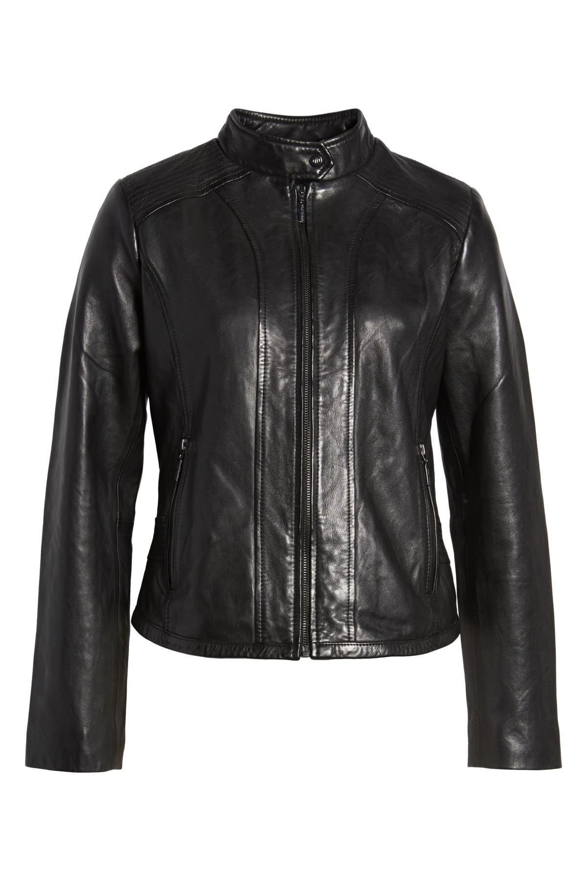 Bernardo Scuba Leather Jacket in Black - Lyst
