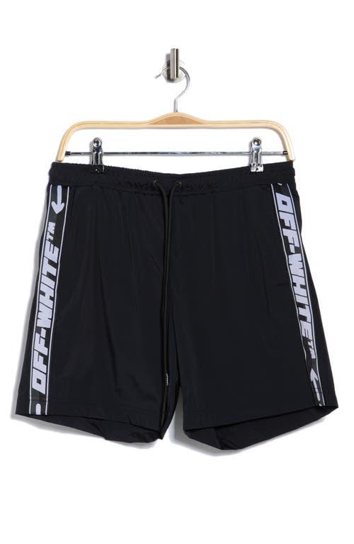 【送料&関税込】Off-White Beachwear In Black Polyamide Black Swim shorts Off - White - UNDERCOVER textured panel