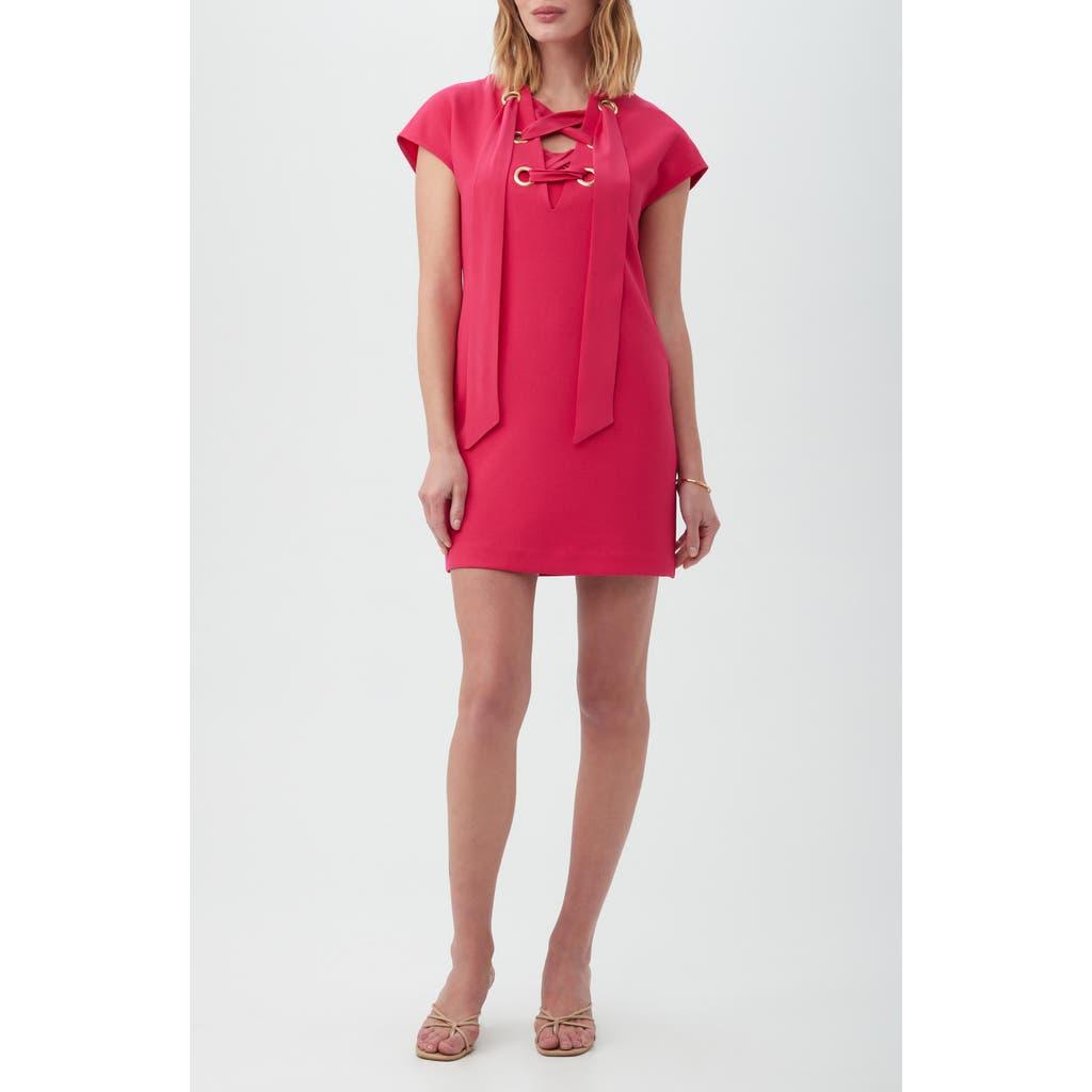chinese dress ladies Trina Turk - Coral Cotton Blend Lace Dress Sz 6