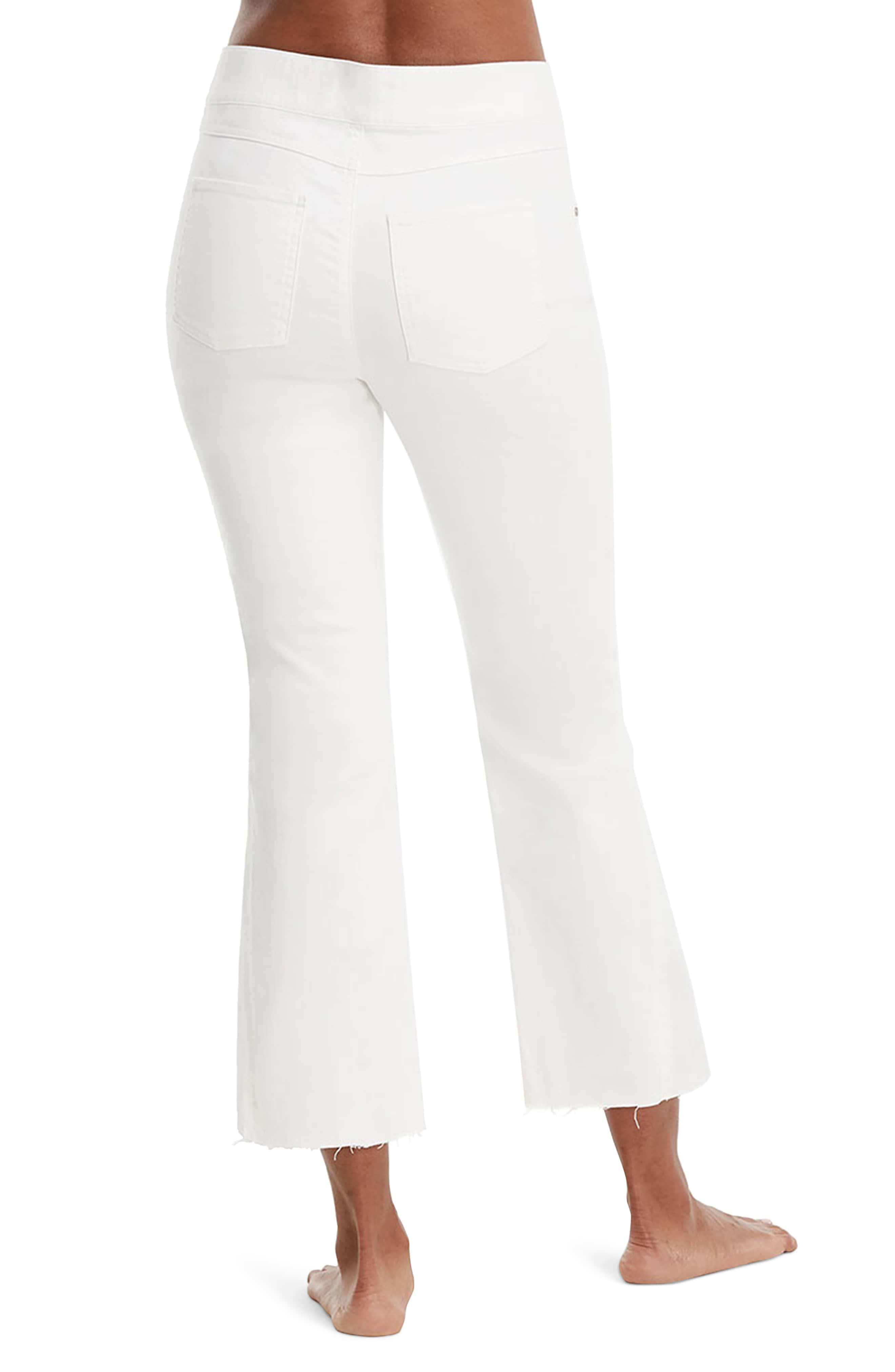 Spanx Cropped Flare Jean Leggings in White | Lyst