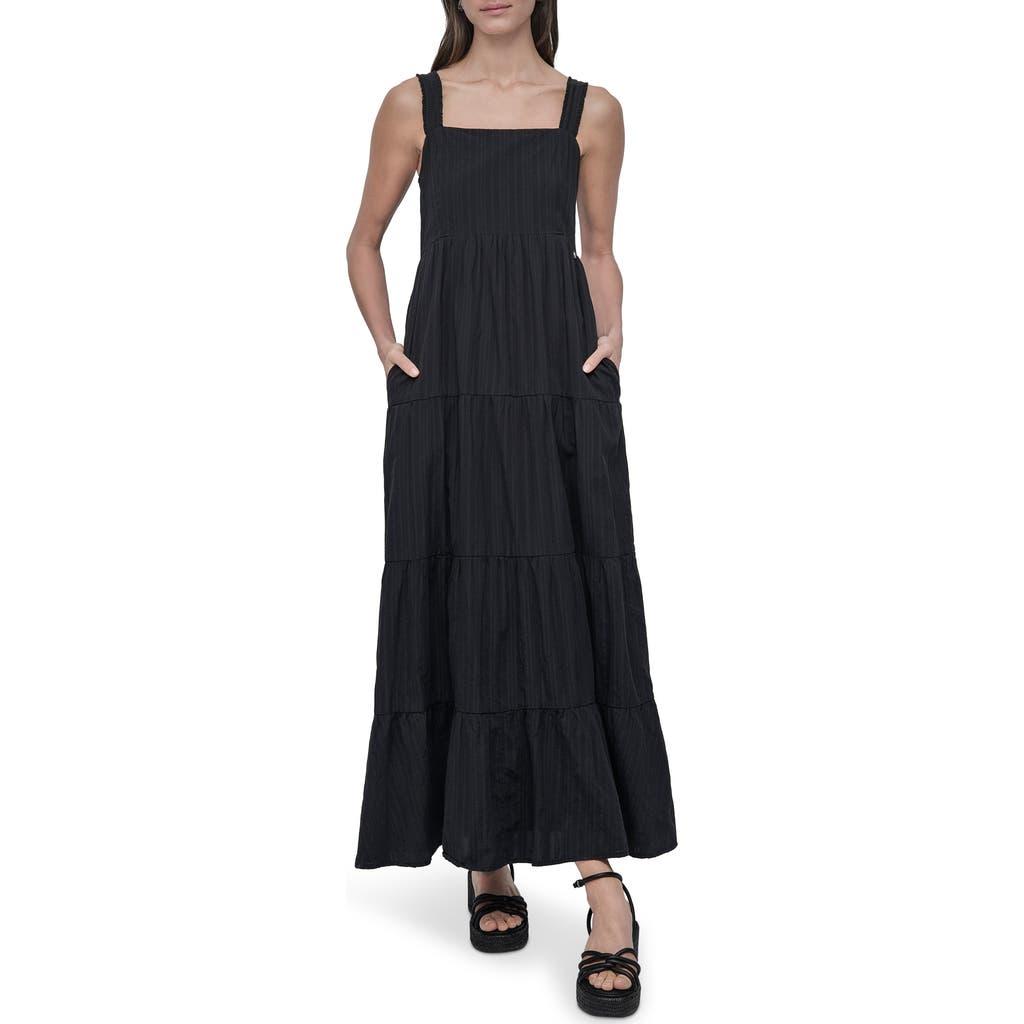 knee length dresses for ladies Dkny Women's Fit & Flare Midi Shirt Dress in Black