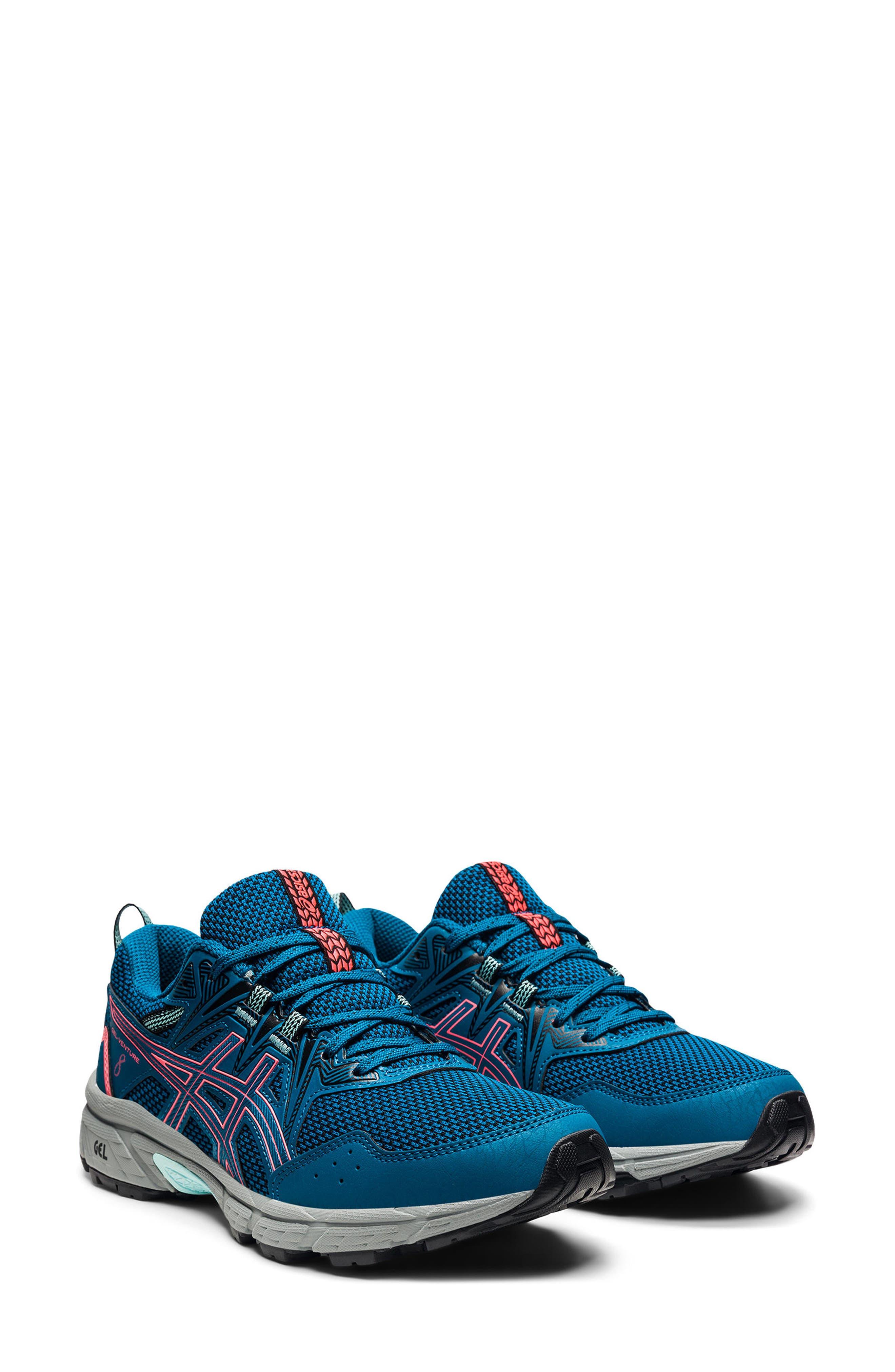 Asics Gel Venture 8 Running Sneaker In Deep Sea Teal/blazing Coral At