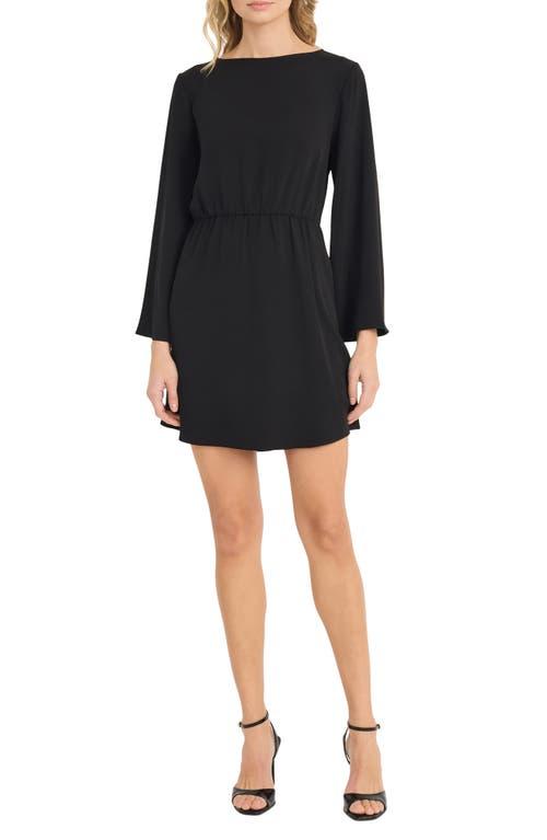 Donna Morgan Bell Sleeve Minidress in Black | Lyst Donna Morgan Bell Sleeve Minidress in Black | Lyst