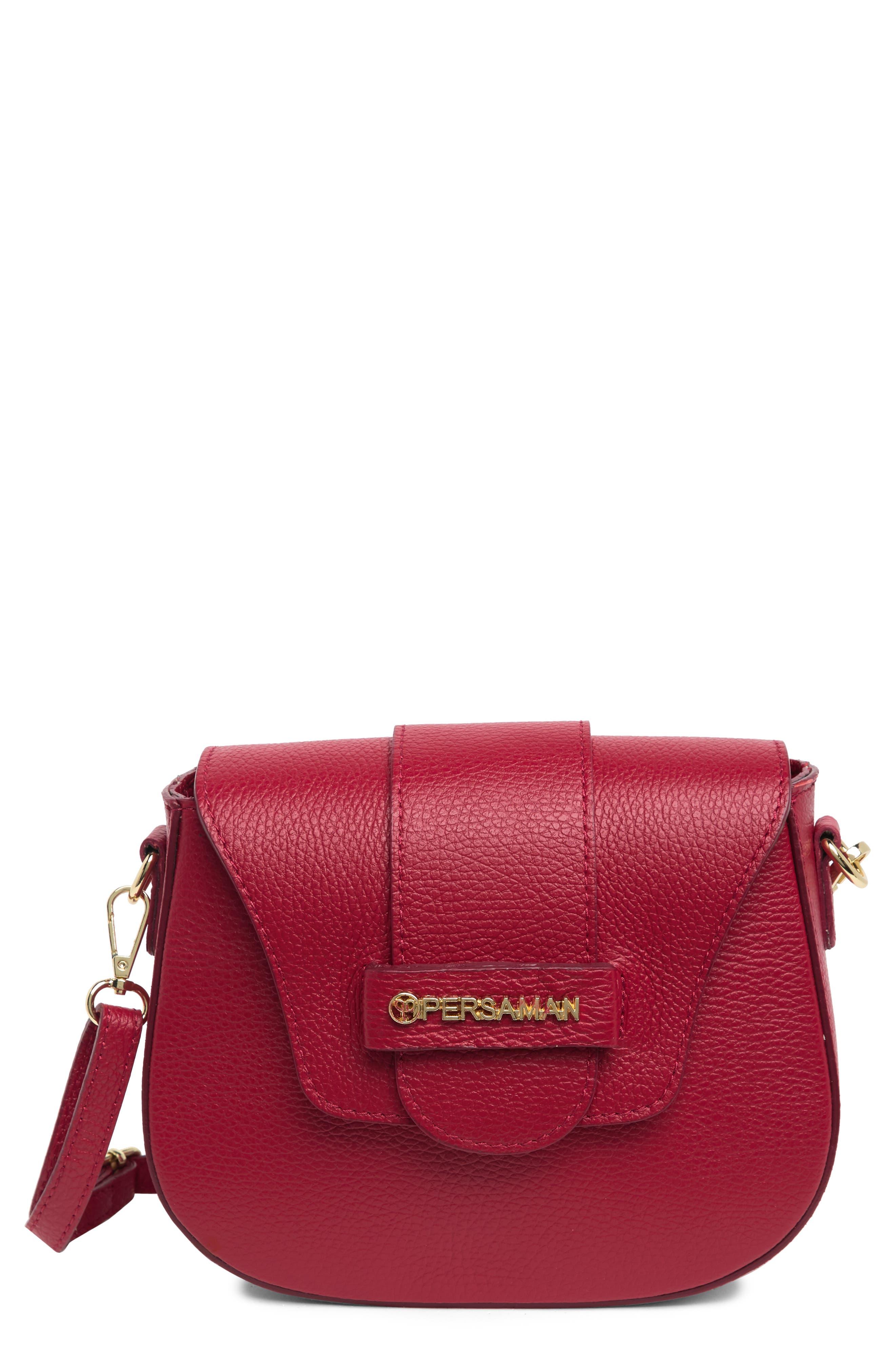 Persaman New York Valerie Leather Crossbody Bag In Dark Orchid At Nordstrom Rack in Red Lyst