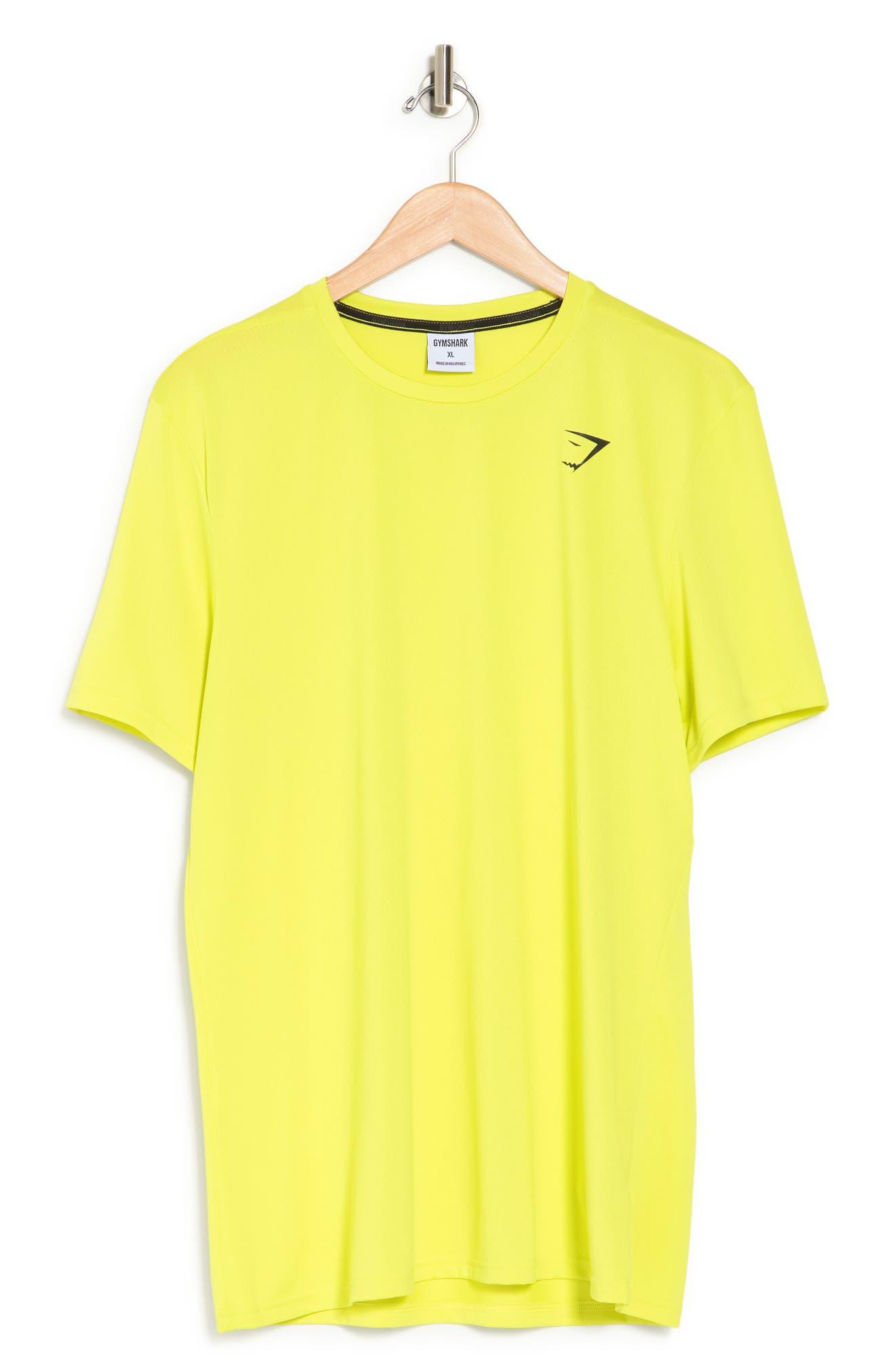 GYMSHARK Arrival Slim Short-sleeve Top in Yellow for Men