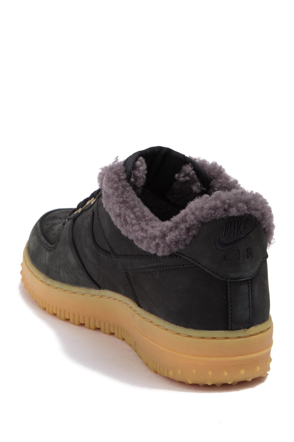 Nike Air Force 1 Premium Winter Sneaker in Black for Men | Lyst