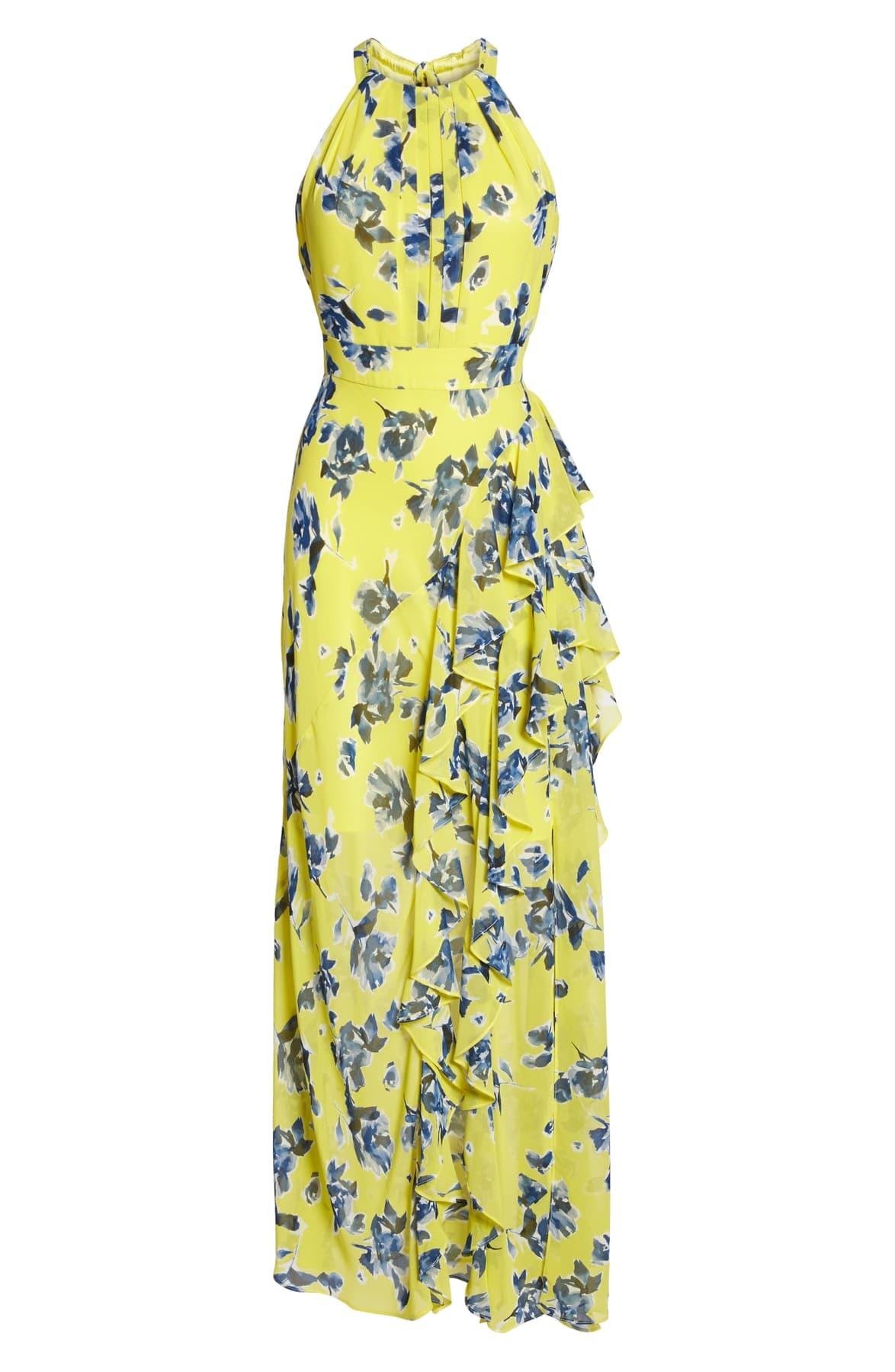 nordstrom yellow maxi dress