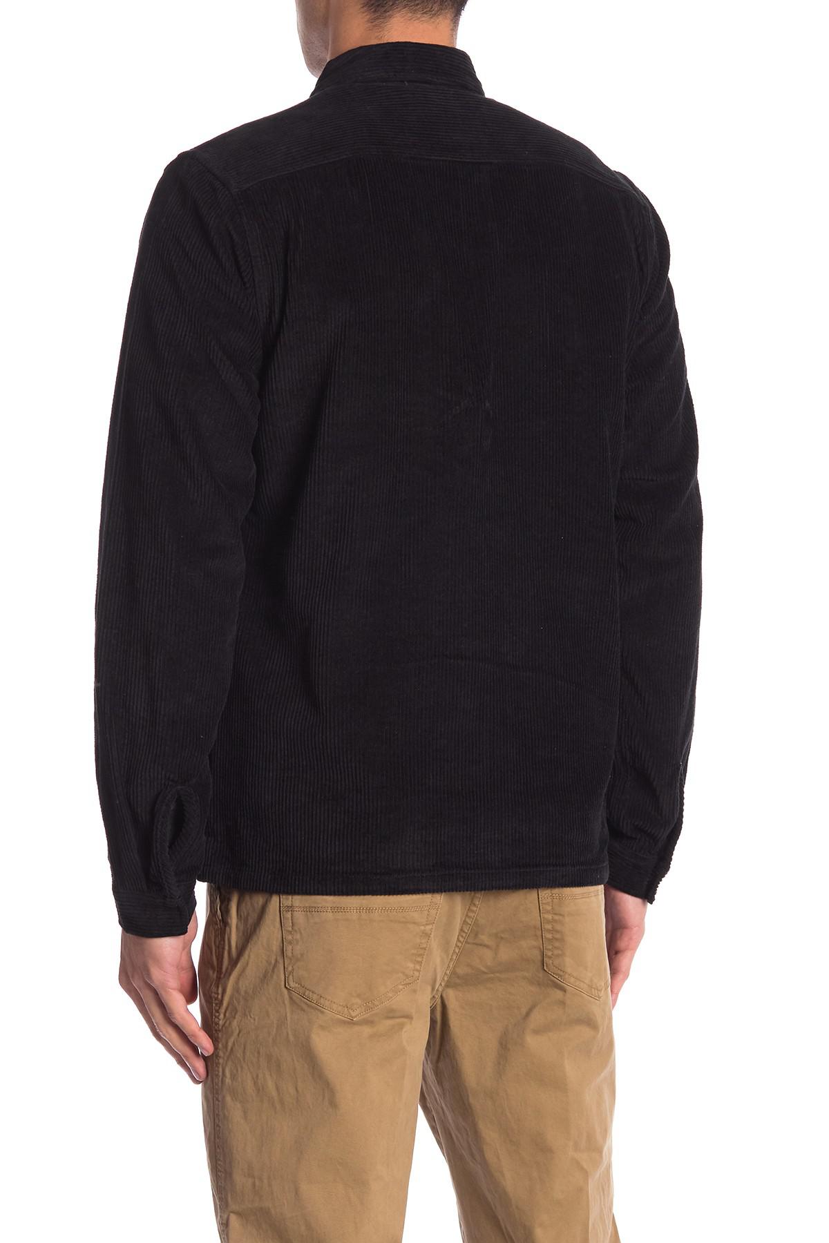 Wesc Nick Corduroy Zip Shirt Jacket in Black for Men - Lyst