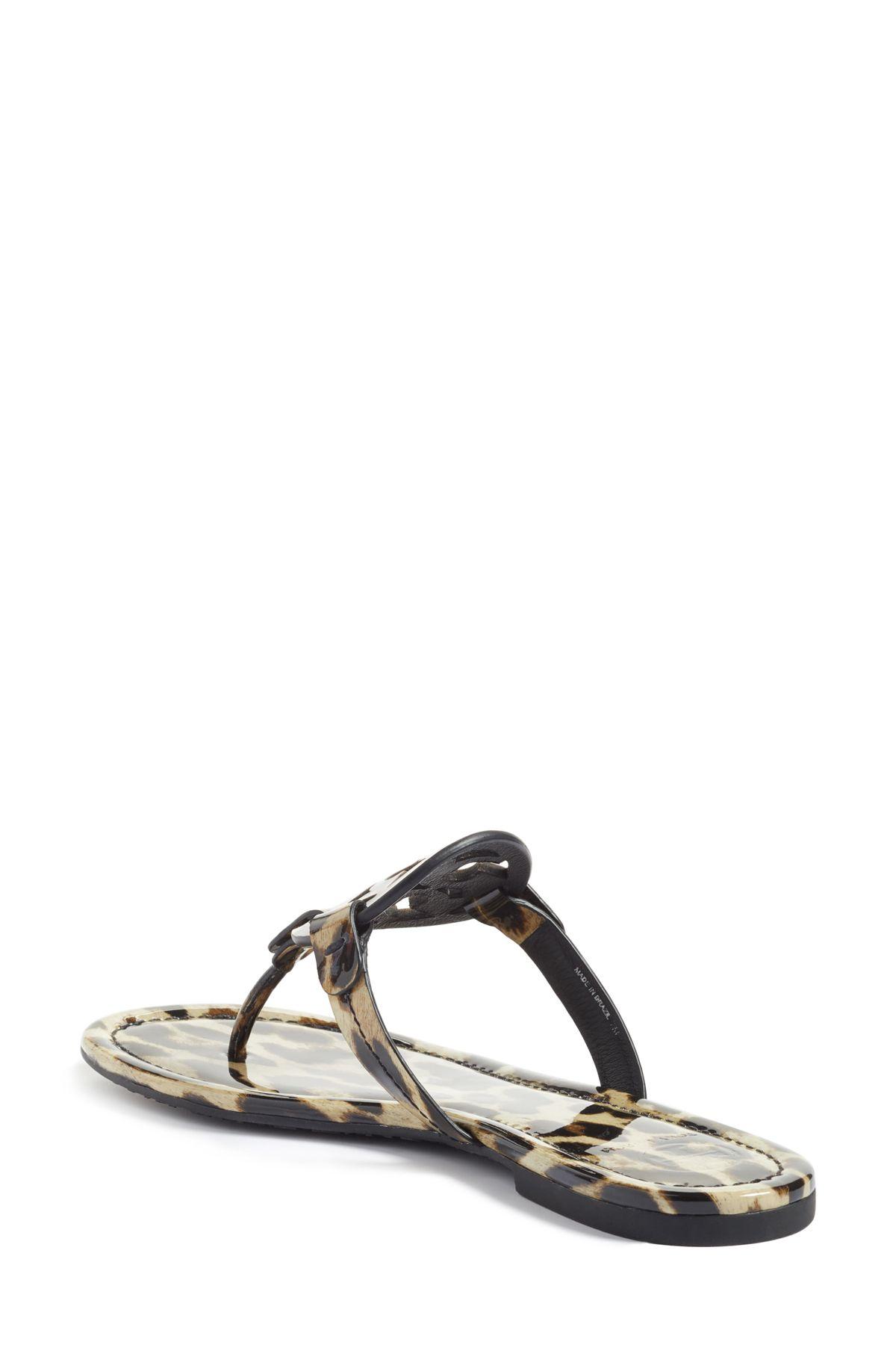 Tory Burch Miller Sandals, Printed Patent Leather | Lyst