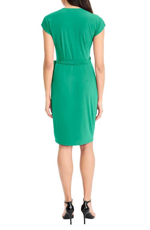 slim fit dress slacks London Times For Maggy London Thora Green Animal Print Dress main image 1