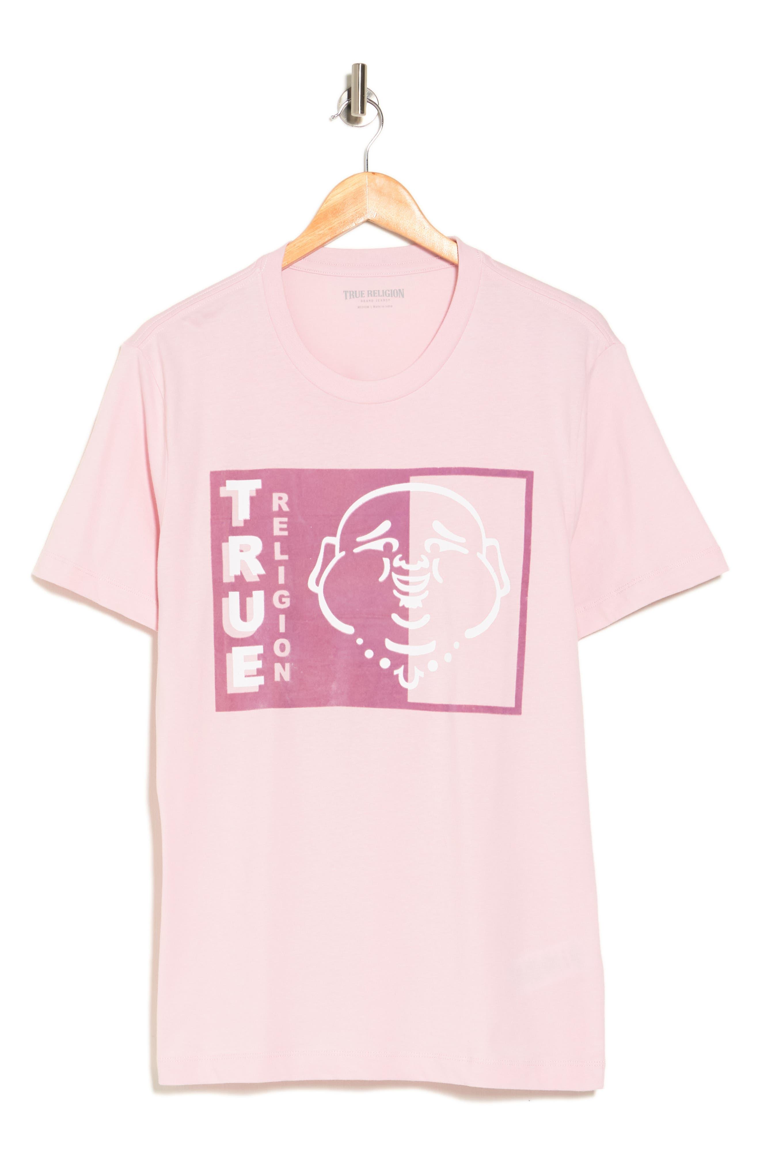 True Religion Two tone Graphic Cotton T shirt in Pink for Men Lyst