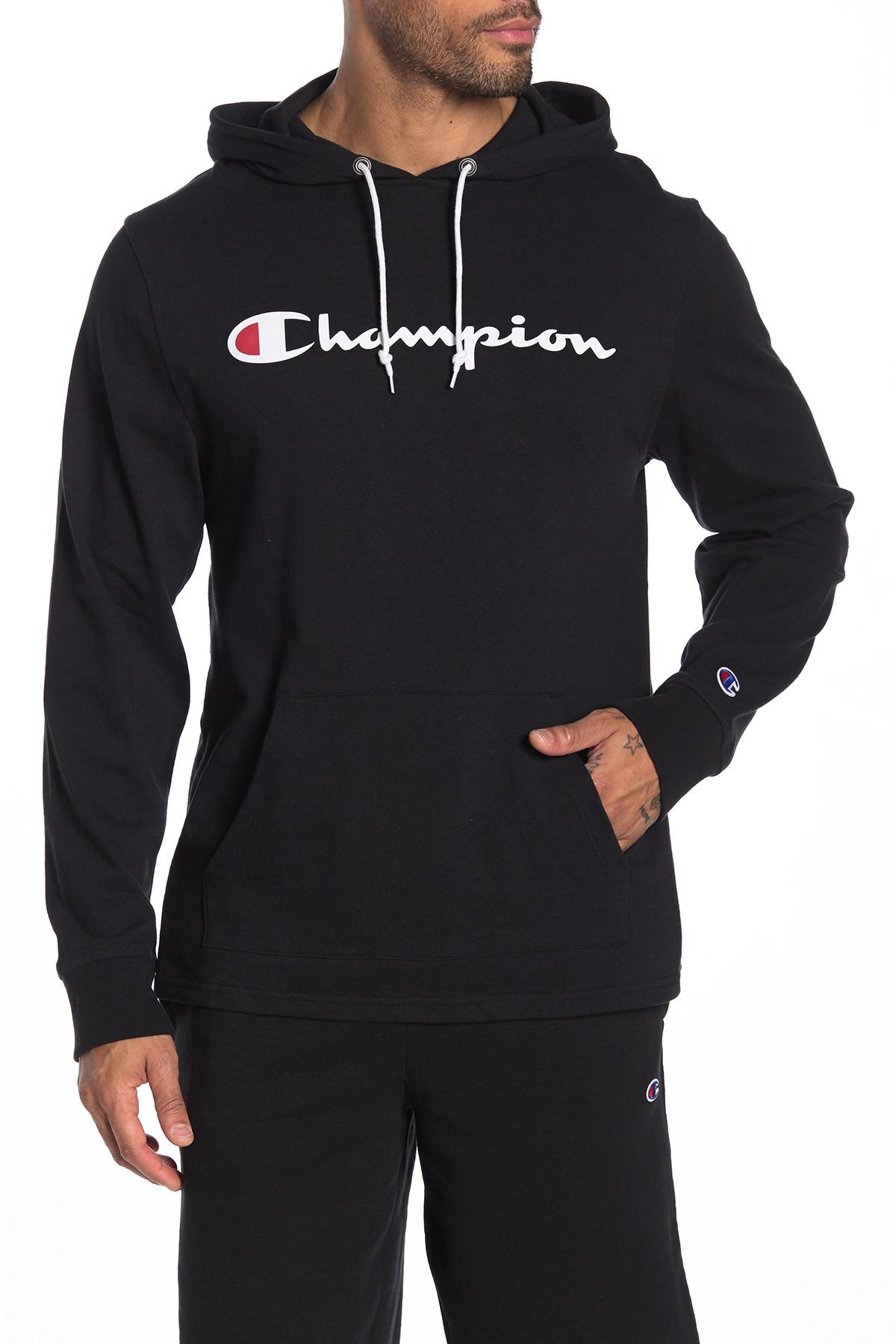 champion men's heavyweight jersey hoodie