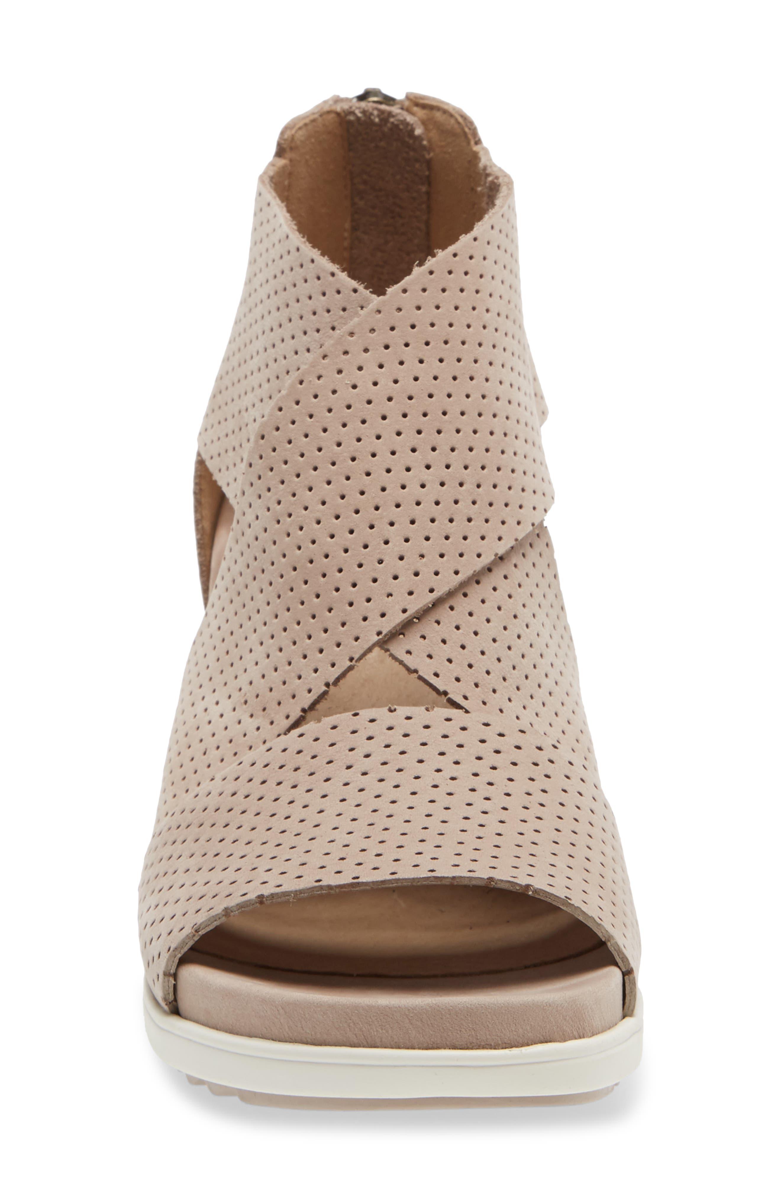 Eileen Fisher Voice Wedge Sandal In Earth Tumbled Nubuck At Nordstrom Rack  | Lyst