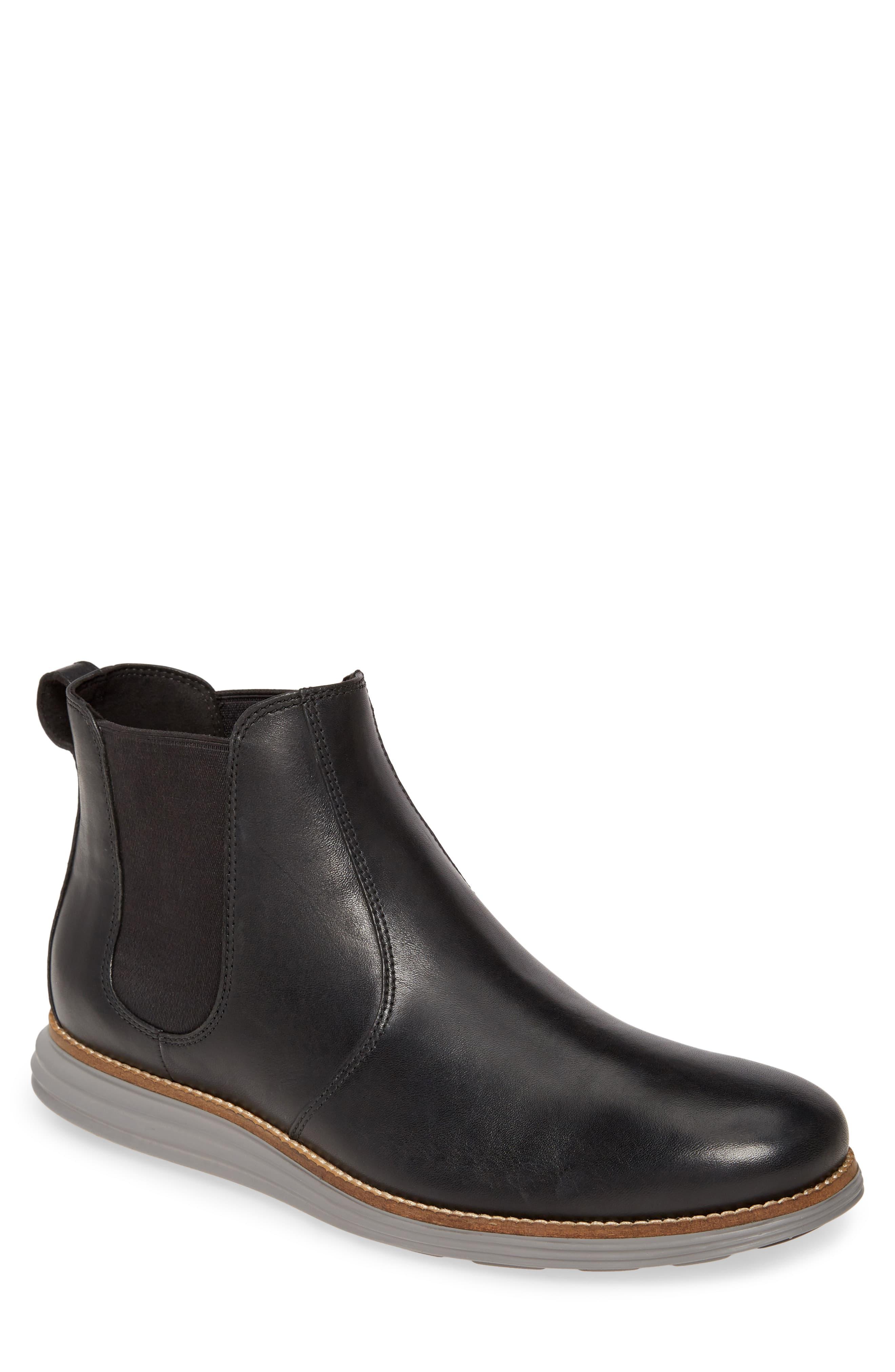 Cole Haan Original Grand Waterproof Leather Chelsea Boots in Black for ...