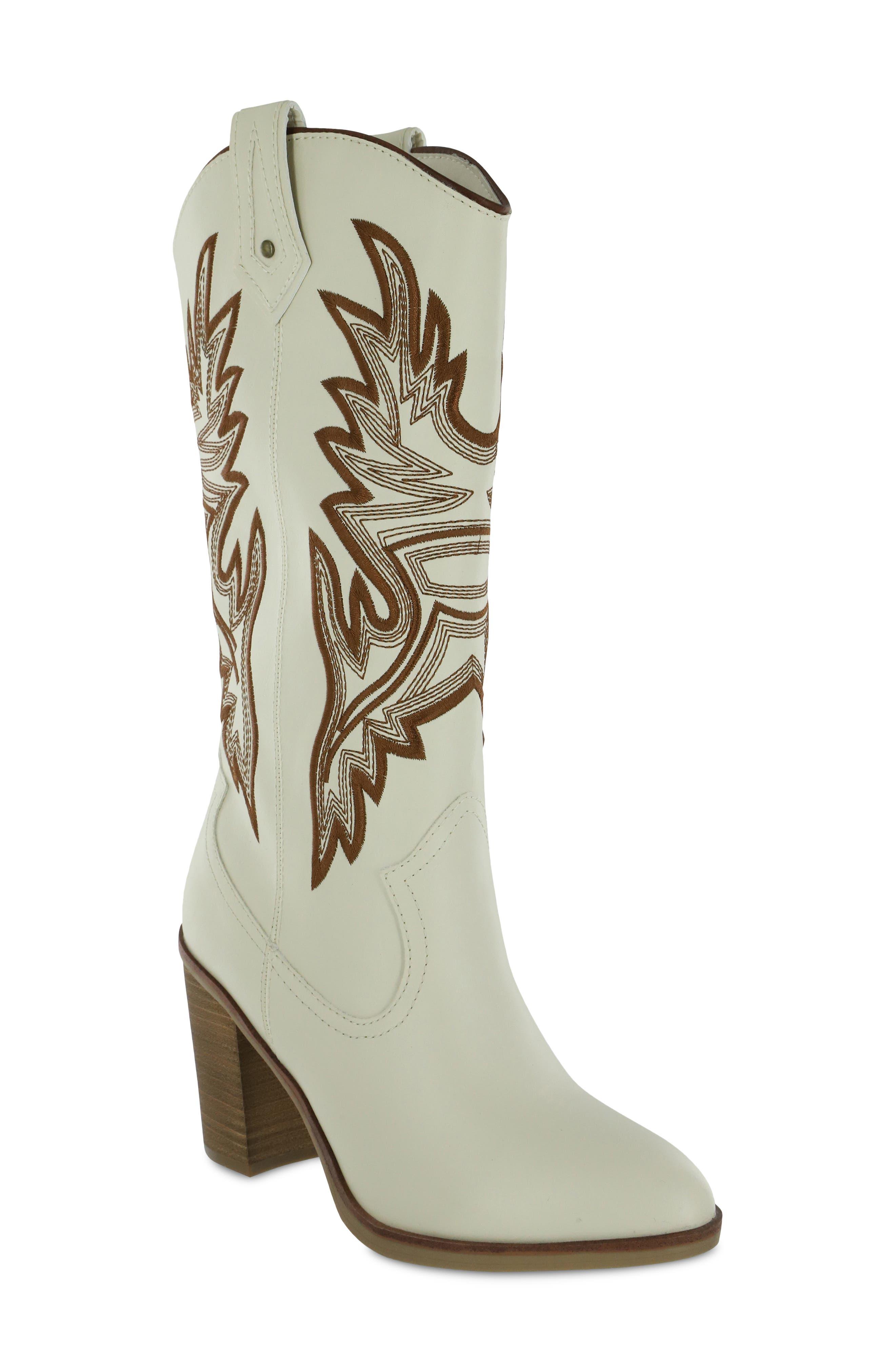 MIA Taley Western Boot in White | Lyst