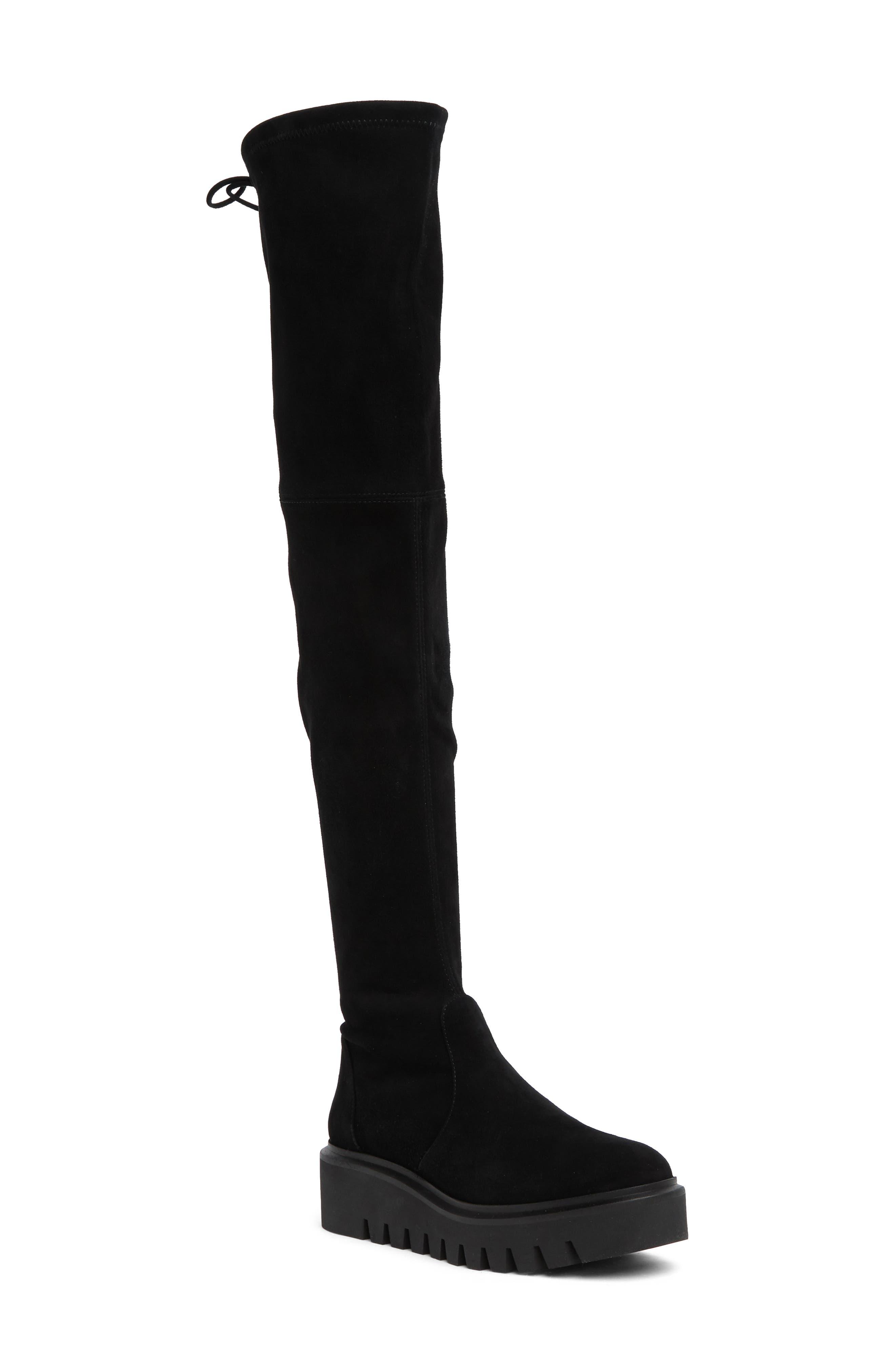 Stuart Weitzman Chalet City Lug Sole Over-the-knee Boot In Black At  Nordstrom Rack | Lyst