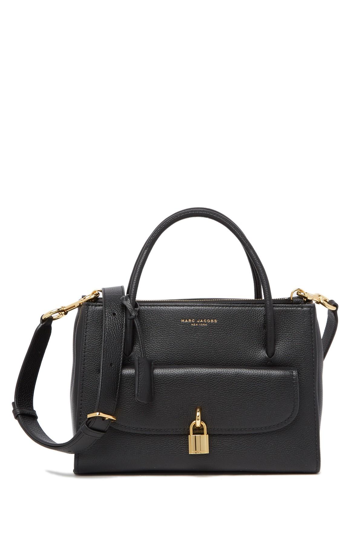 Marc Jacobs Lock That Leather Tote Bag in Black | Lyst