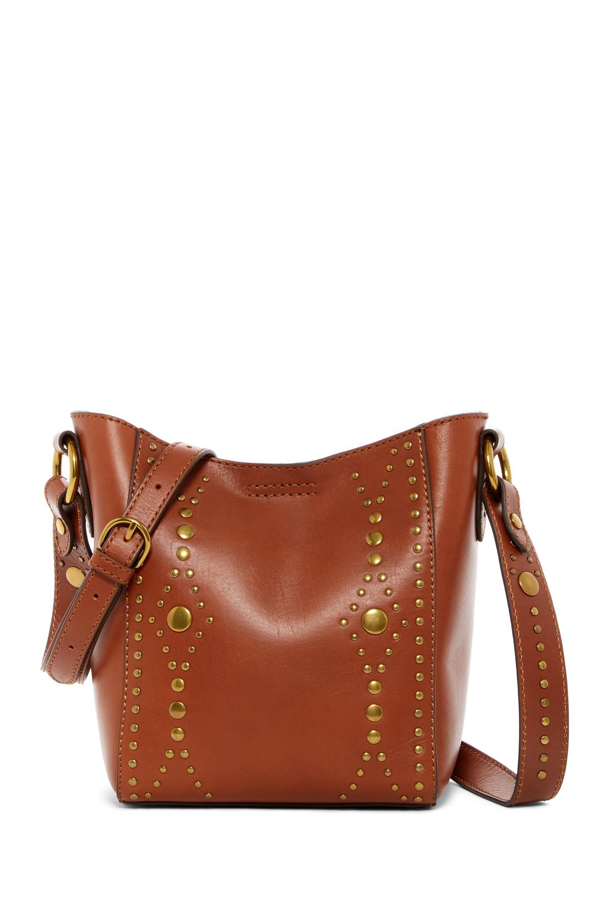 Frye Harness Stud Leather Crossbody Bag in Rust (Brown) - Lyst