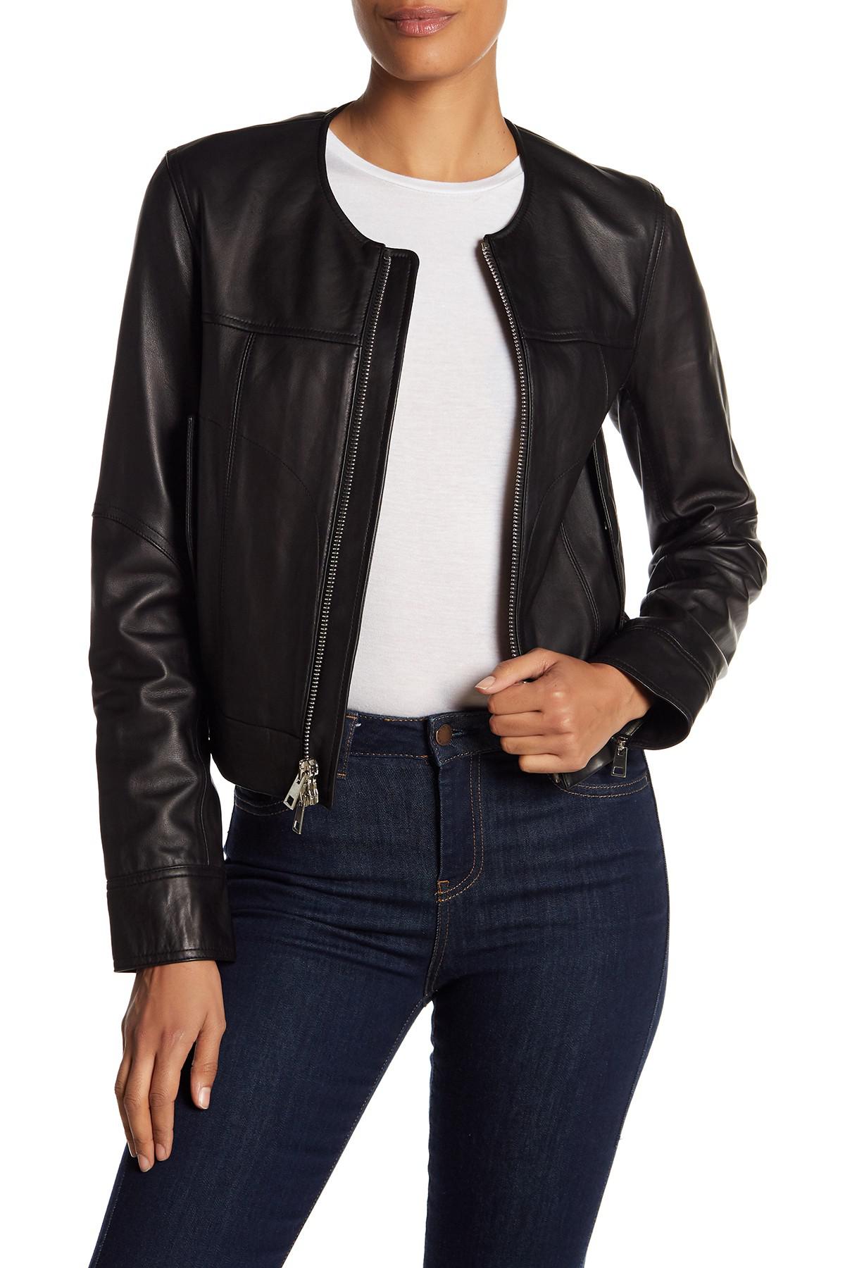 14 Pure Theory onorelle leather moto jacket Biker Jacket
