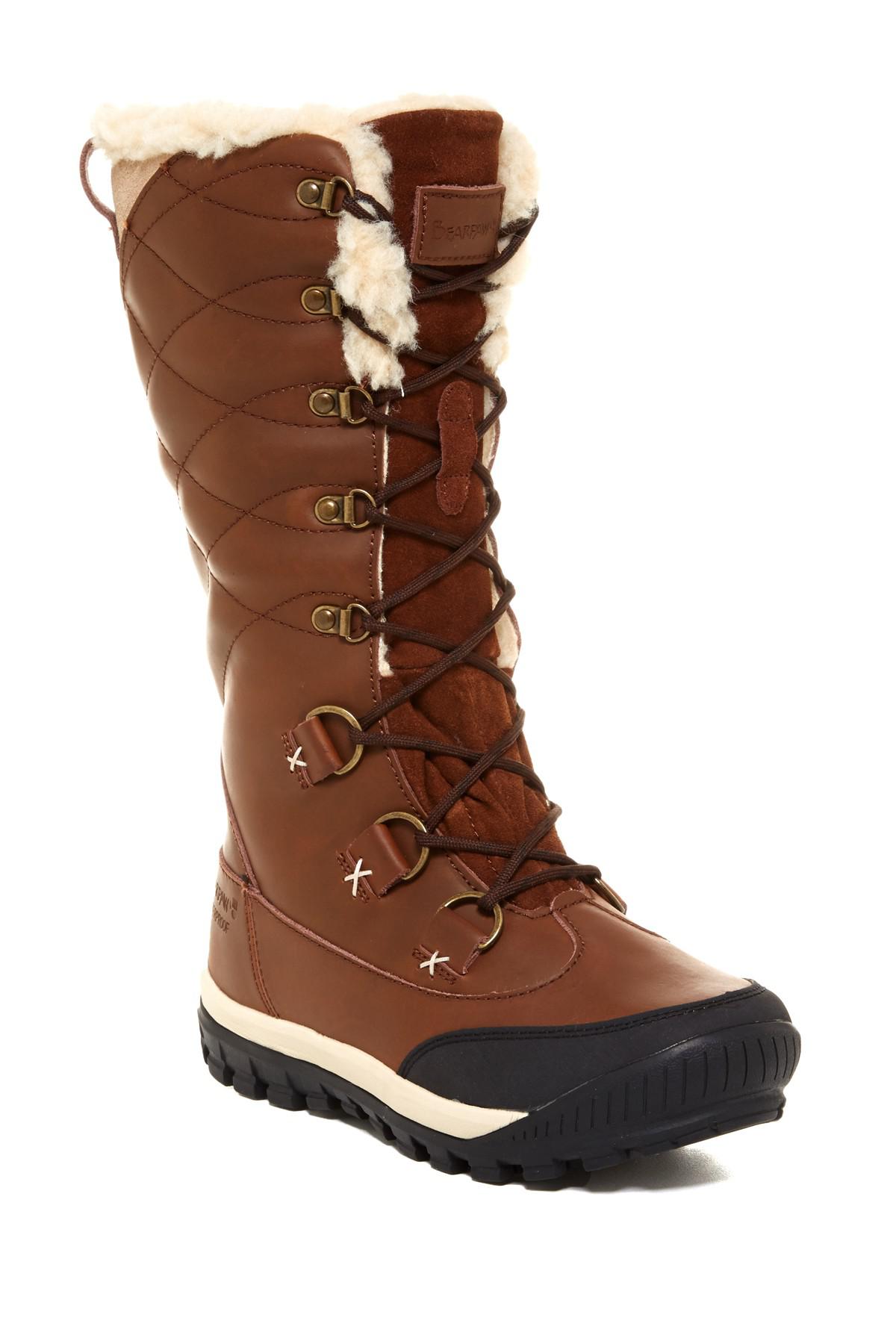 waterproof boots with sheepskin lining
