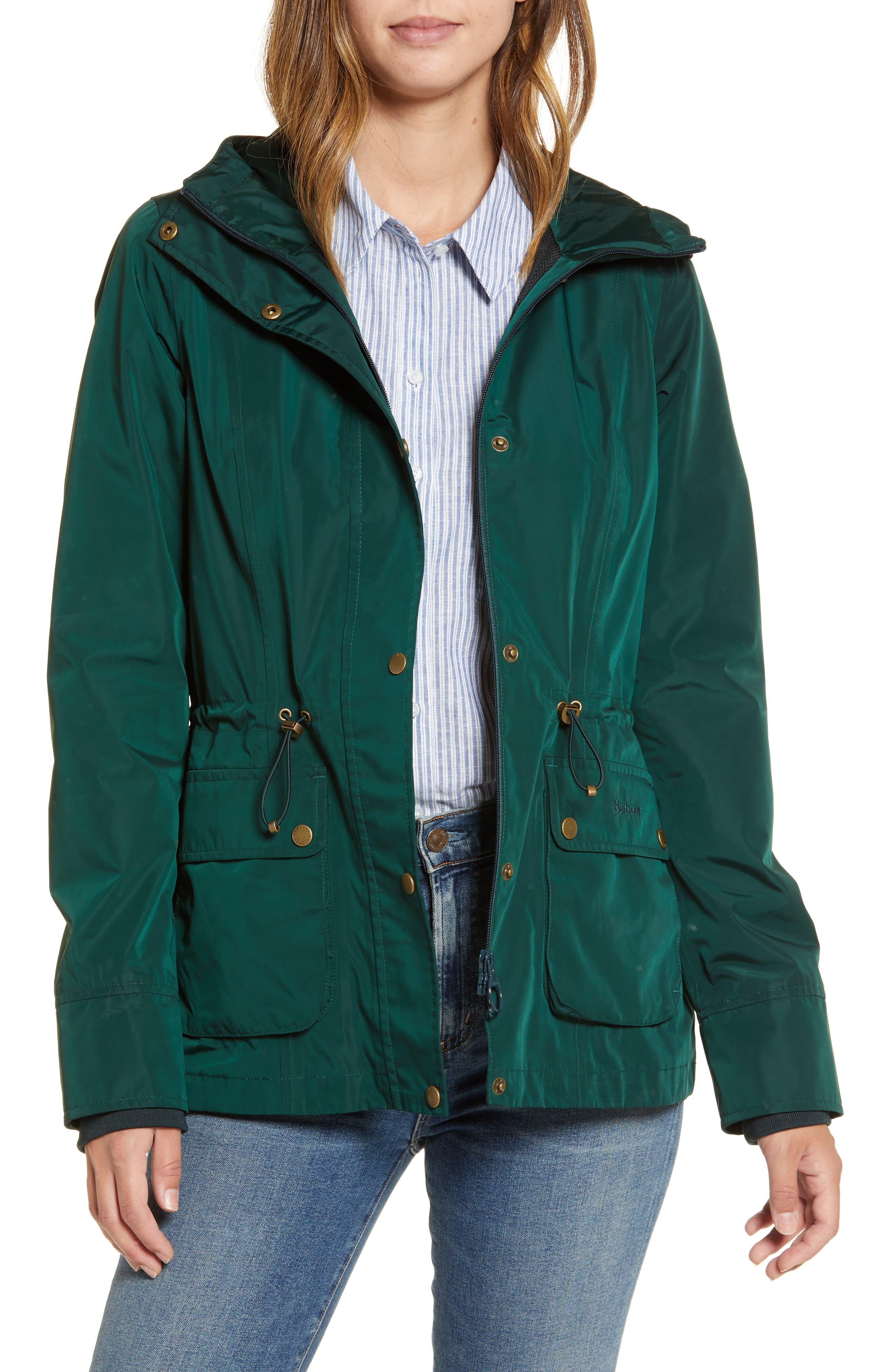 barbour green raincoat