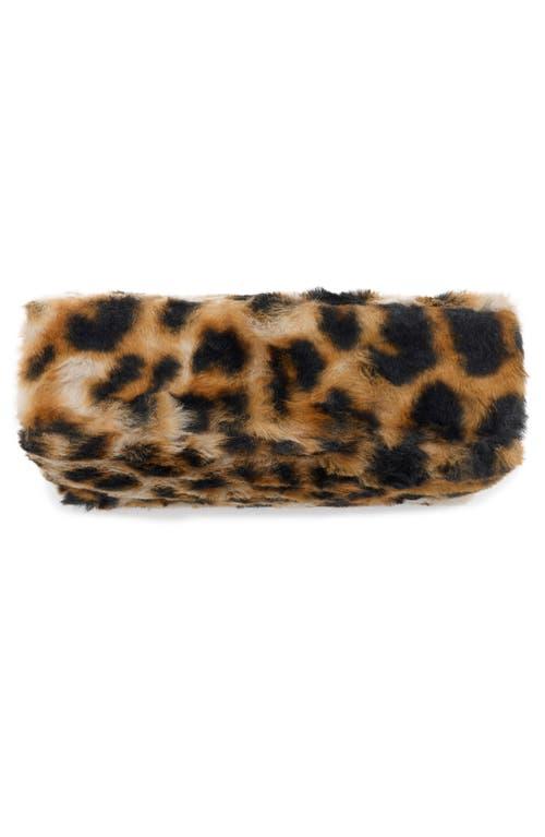 Kurt Geiger Mini Kew Leopard Print Faux Fur Shoulder Bag in