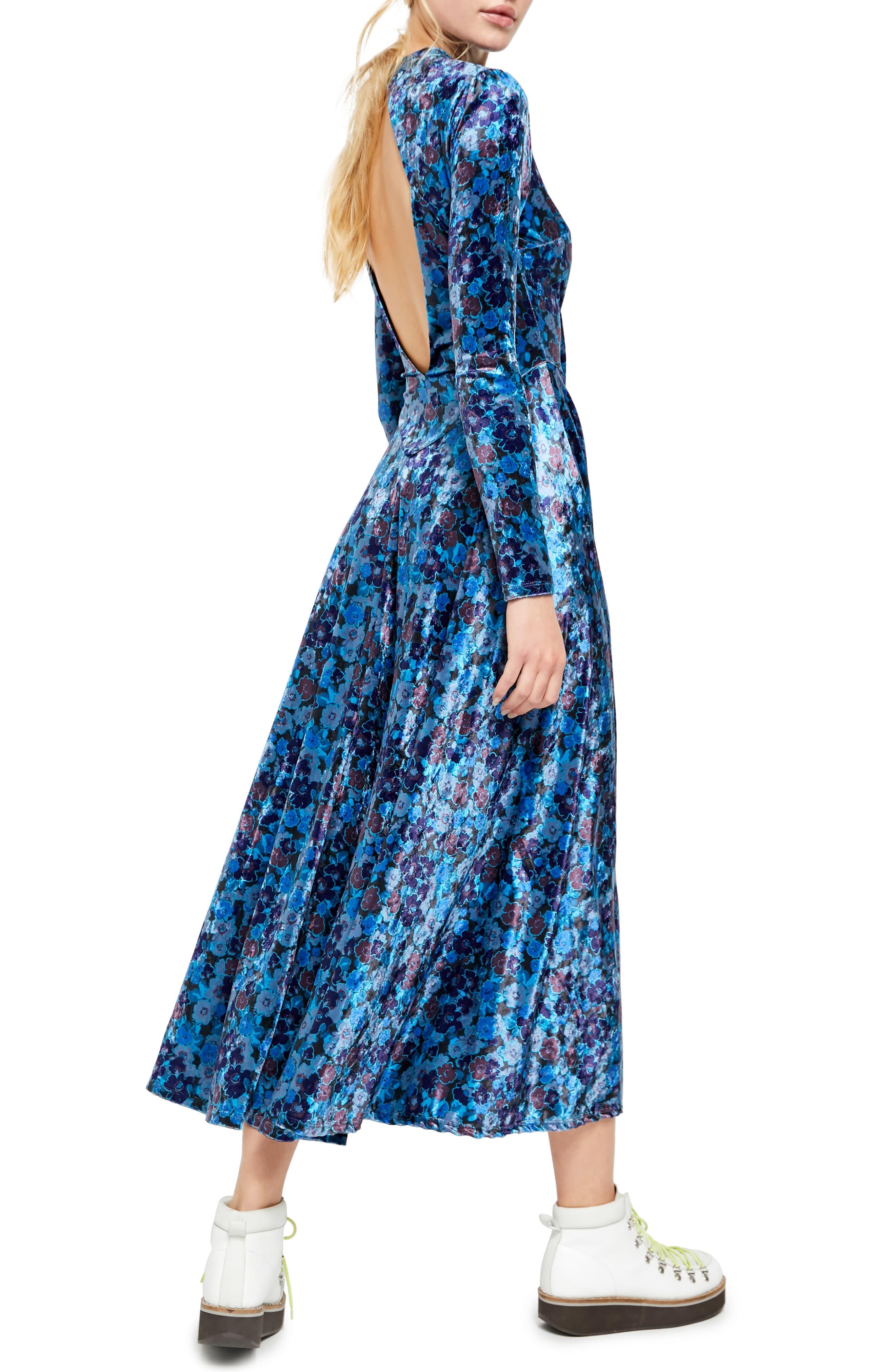 Velvet floral shop maxi dress