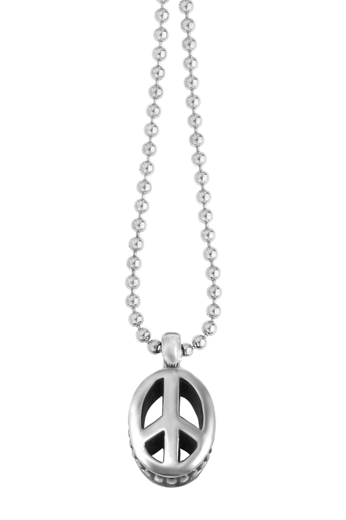 Lagos Sterling Silver Peace Sign Pendant Necklace in Metallic | Lyst