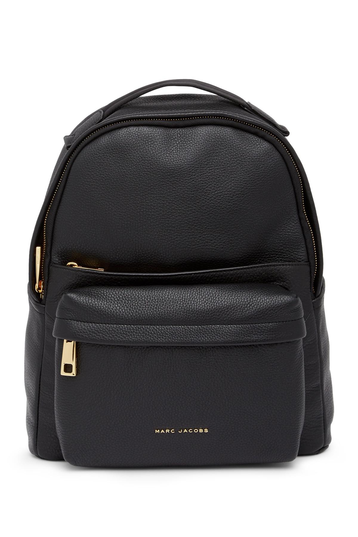 marc jacobs black leather backpack