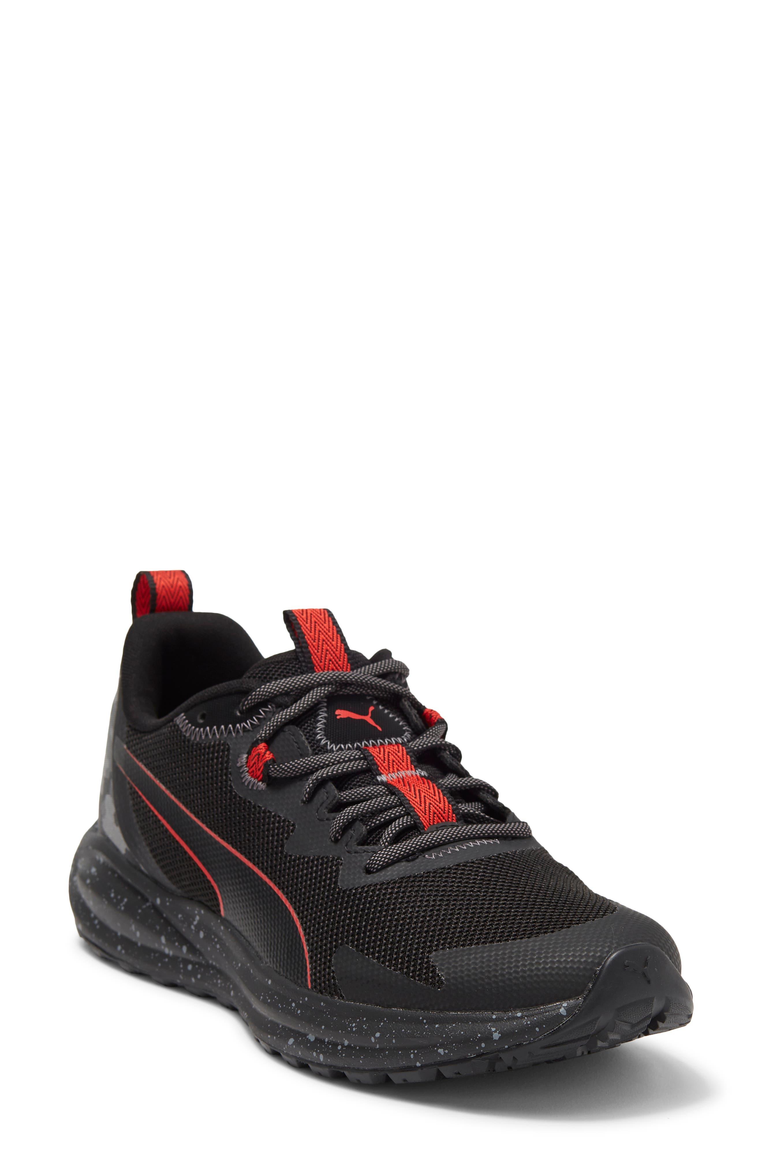 PUMA Twitch Runner Trail Running Shoe In Blackhigh Risk Redcastlerock