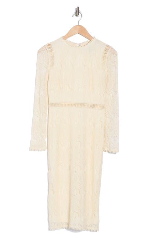 love by design lace long sleeve midi dress in Natural Ladies dresses Размер:M week4223_20231015 Men's Crocodile Leather Lace-up Care instructions