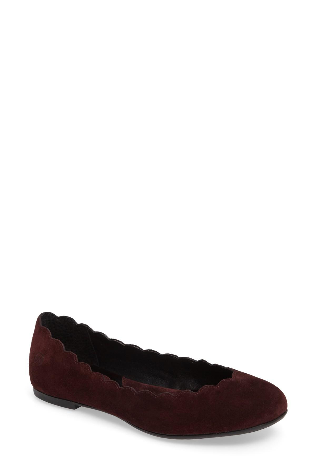 born allie scalloped ballet flat