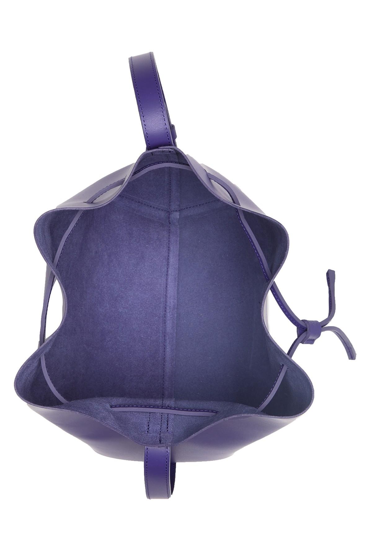 Lancaster Paris Matte Smooth Leather Bucket Bag in Purple - Lyst