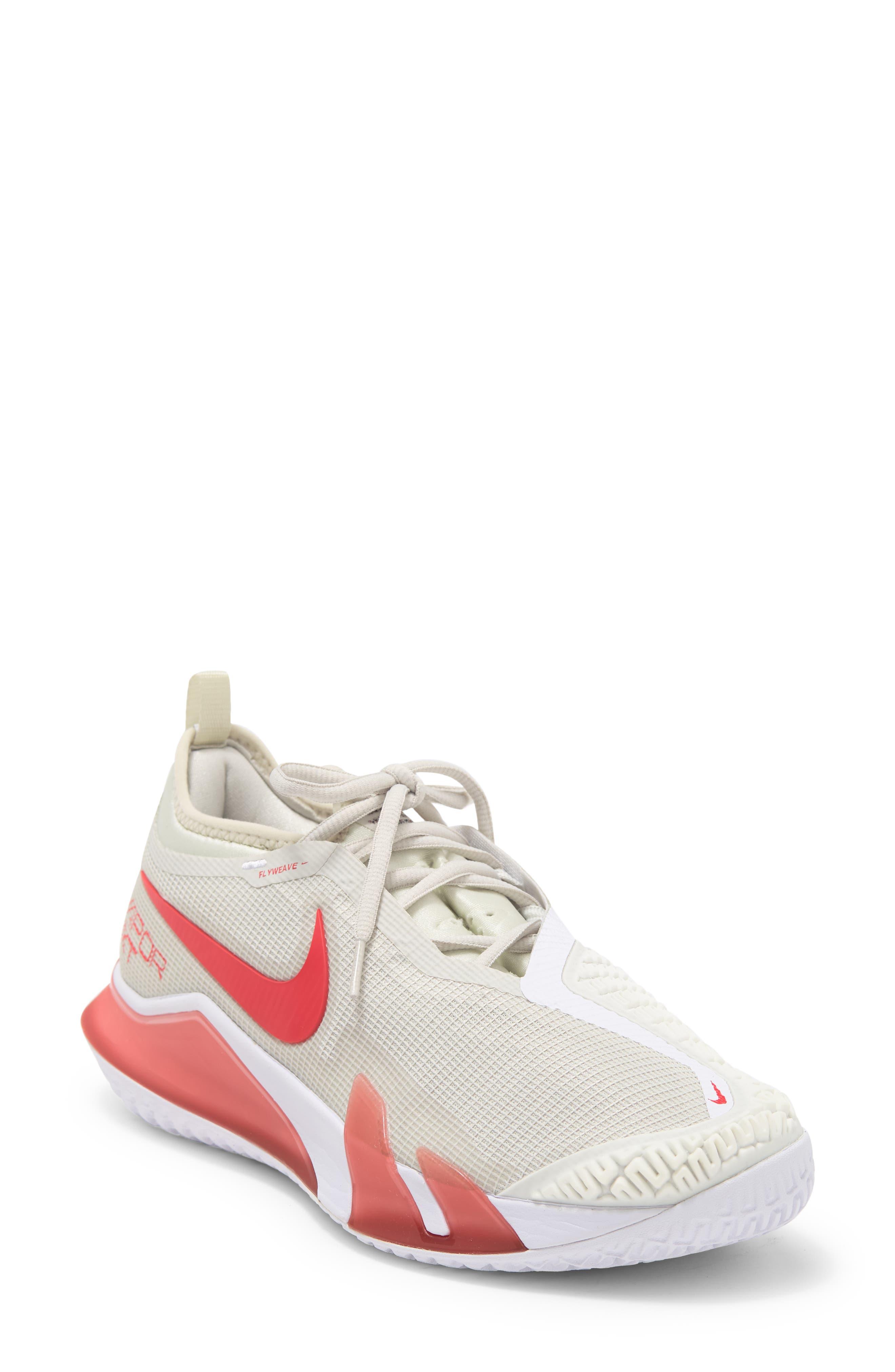 Nike React Vapor Nxt Hc Hard Court Tennis Shoe In Light Bone/lobster At Nike React Vapor Nxt Hc Hard Court Tennis Shoe In Light Bone/lobster At