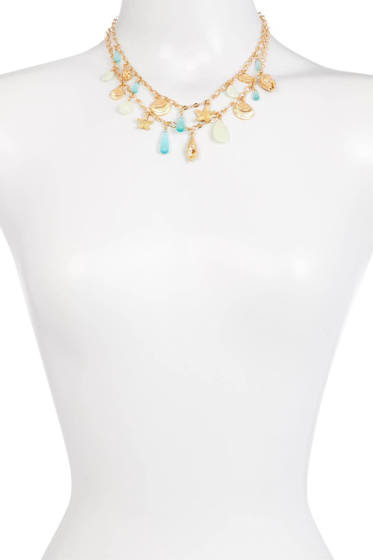 Kate Spade Under The Sea Double Charm Necklace Lyst