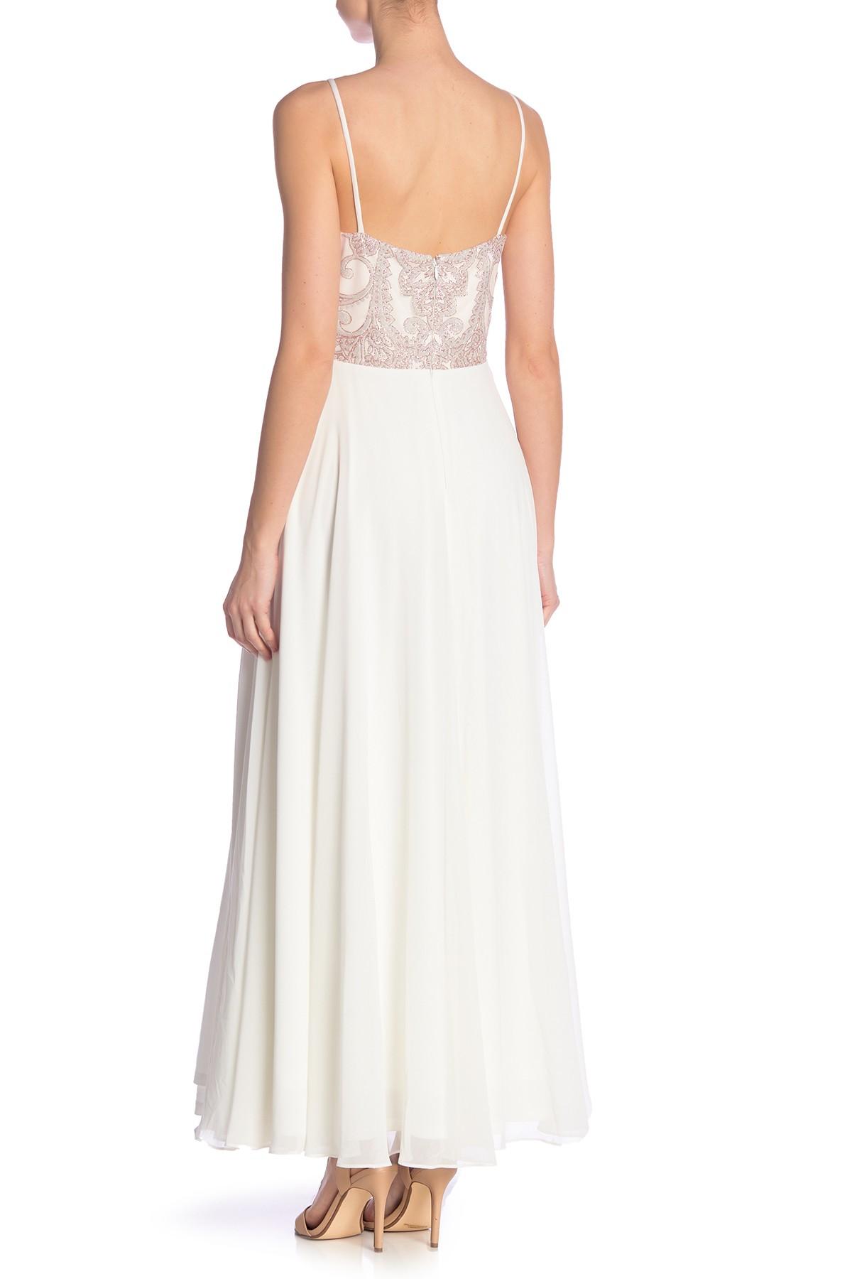 marina v neck plunge dress