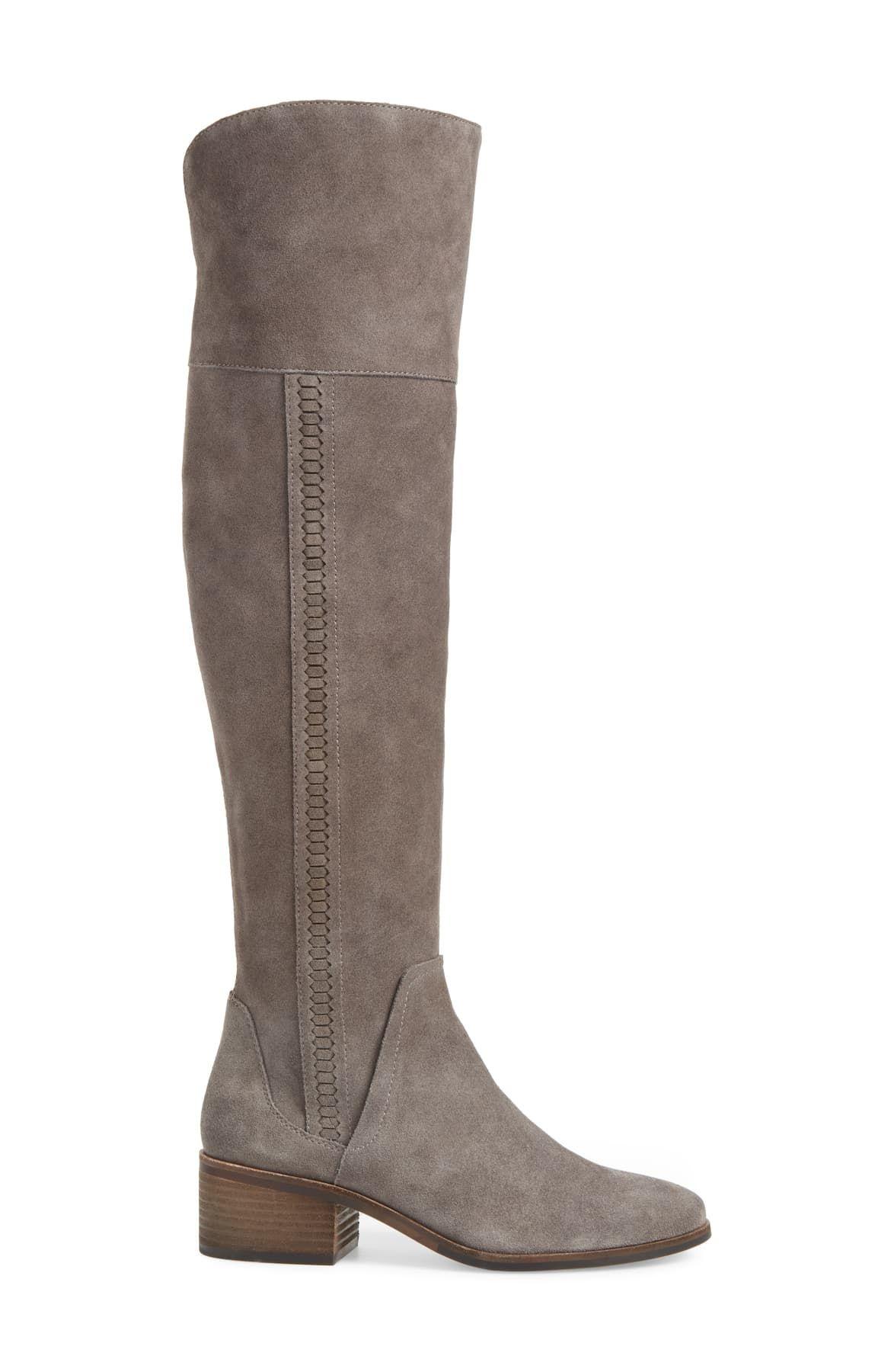 Vince Camuto Suede Kochelda Over-the-knee Boot - Wide Calf in Grey 01 (Gray) - Lyst