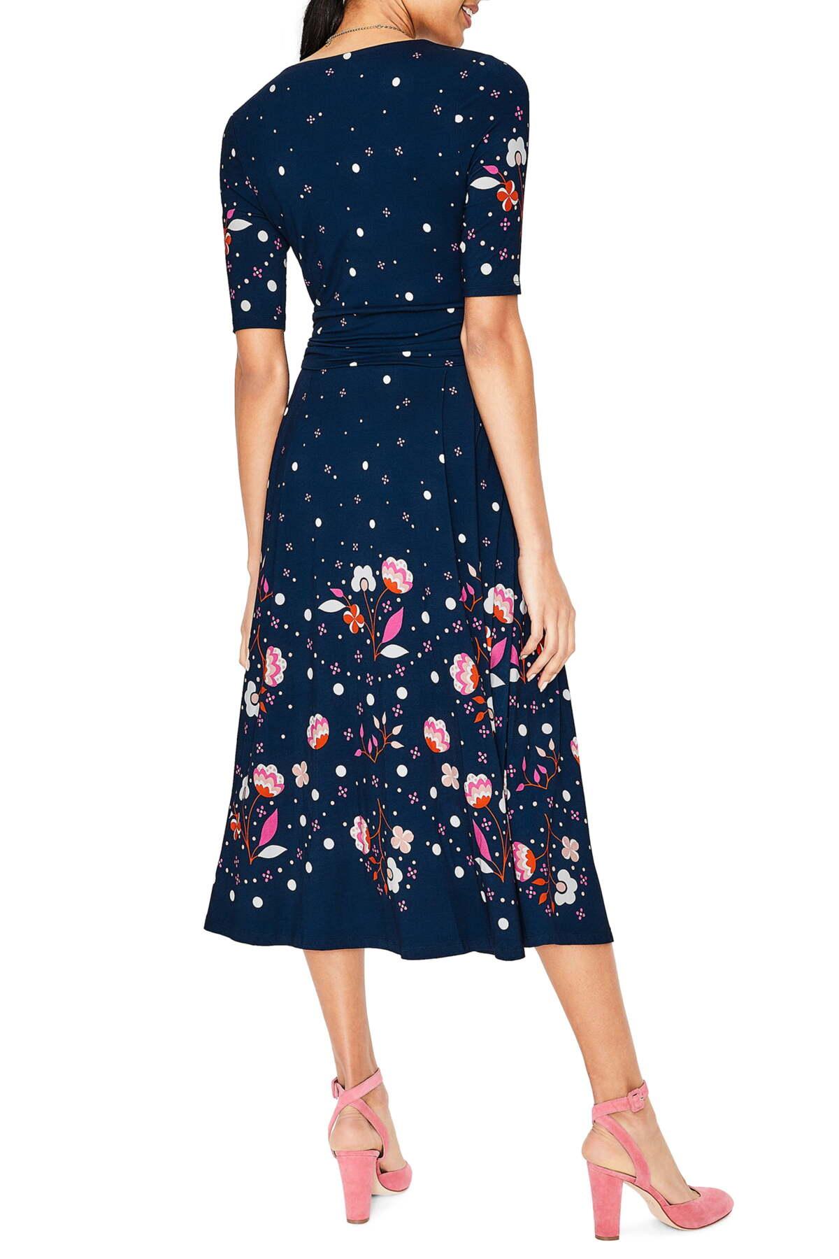 Boden Cassidy Faux Wrap Jersey Dress (regular & Petite) in Blue Lyst