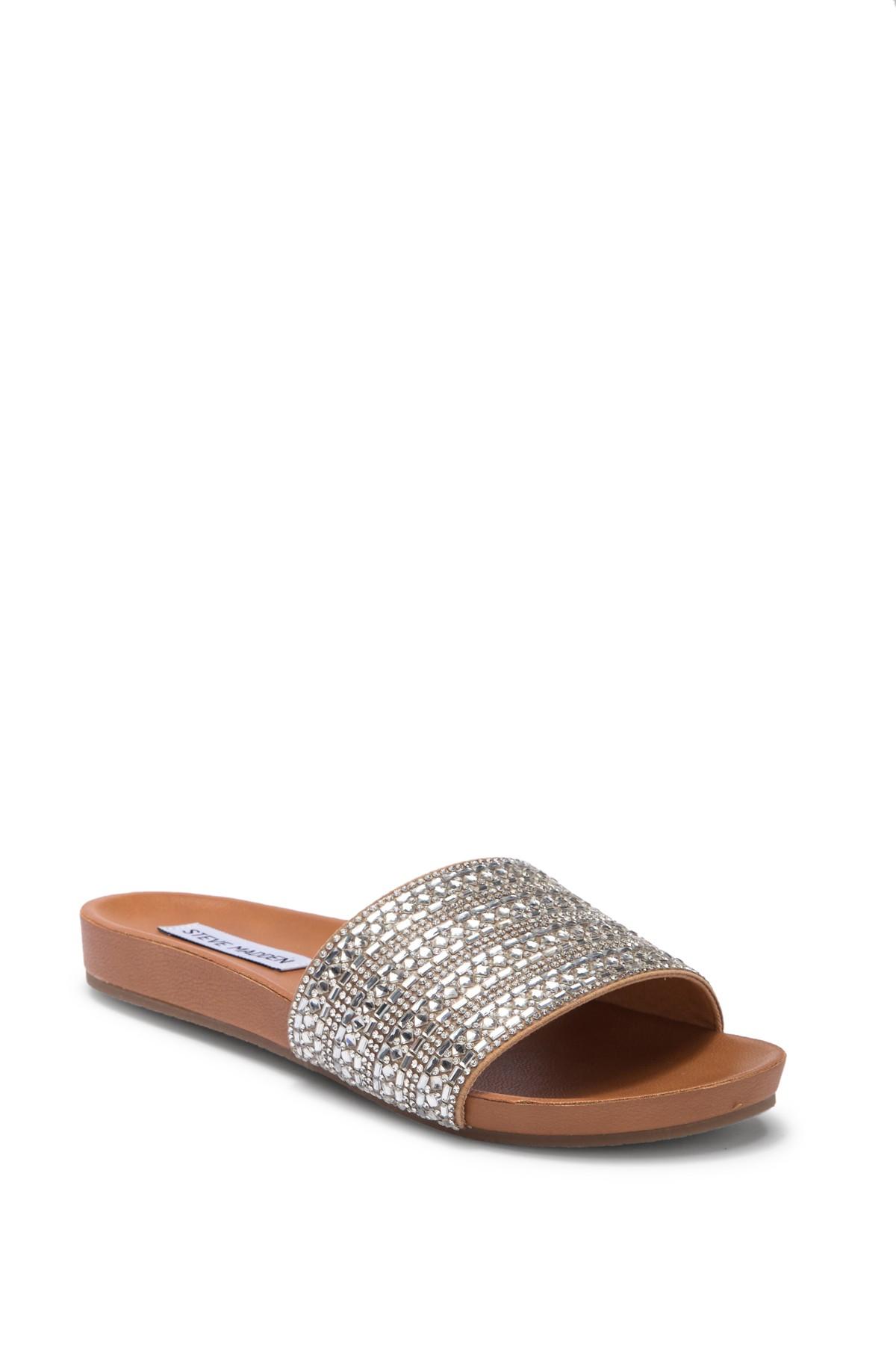 steve madden dazzle embellished slide sandal