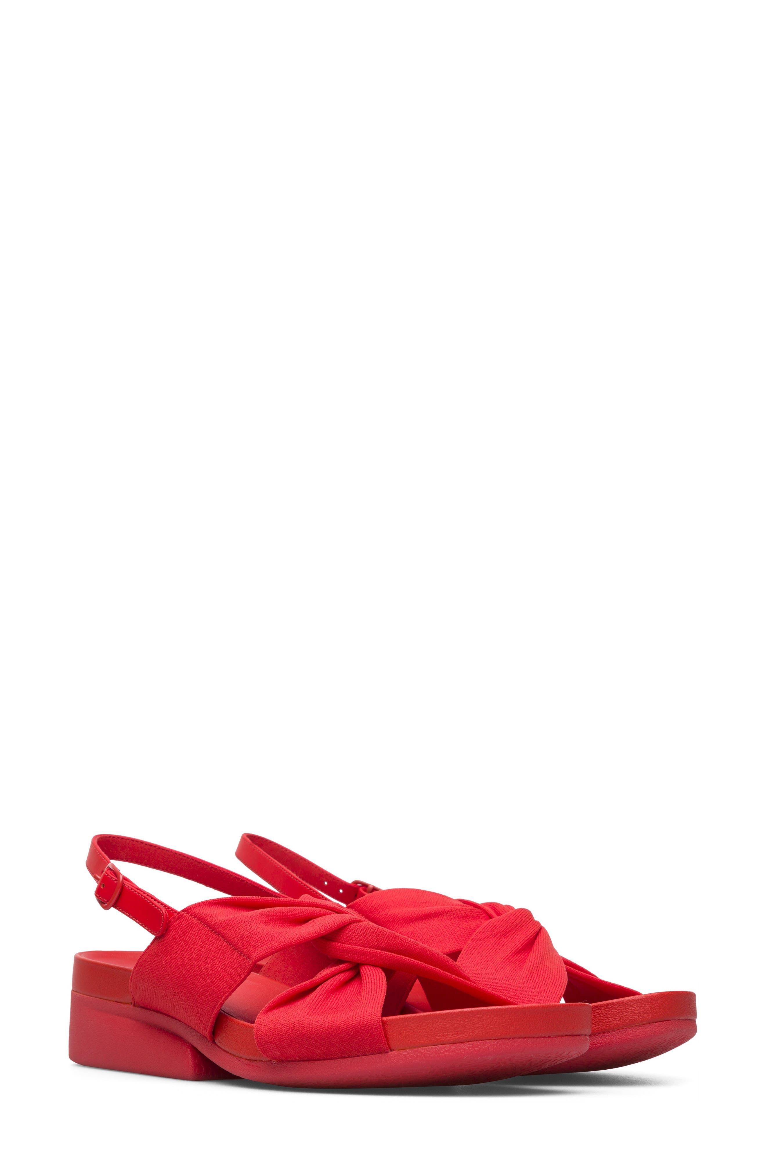 Camper Minikaah Wedge Slingback Sandal in Red | Lyst