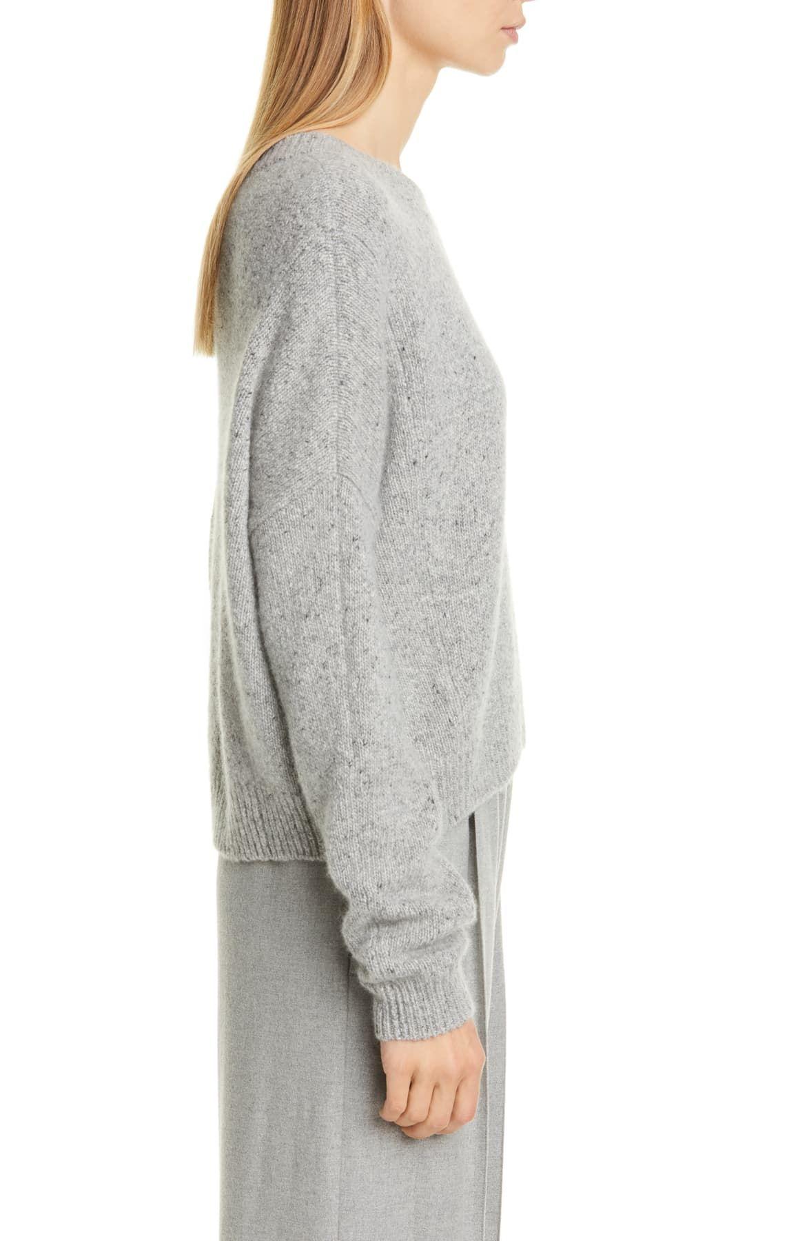 Vince Oversize Boxy Cashmere Crewneck Sweater in Gray | Lyst
